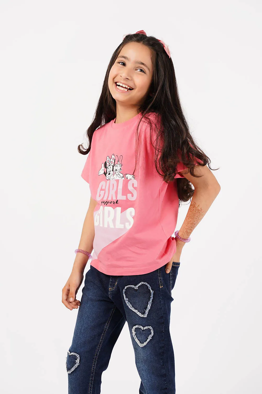 Girl's Short Sleeves Graphics Tee