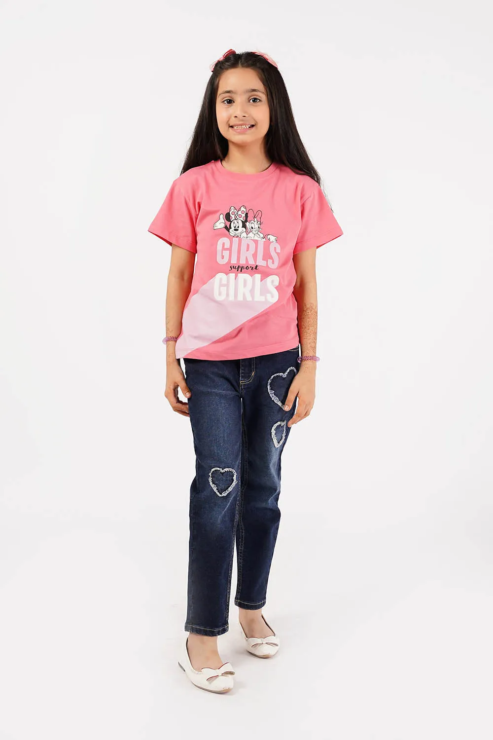 Girl's Short Sleeves Graphics Tee