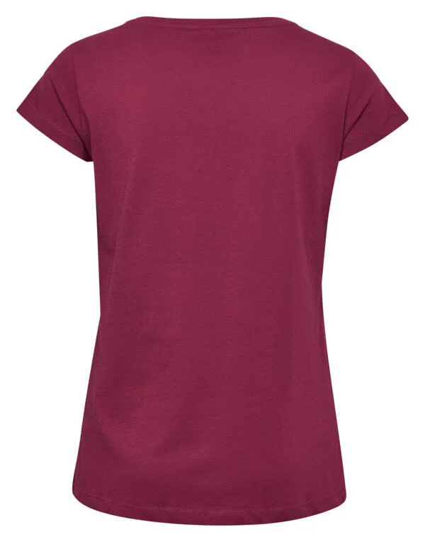 Jade Women Cotton Red T-Shirt