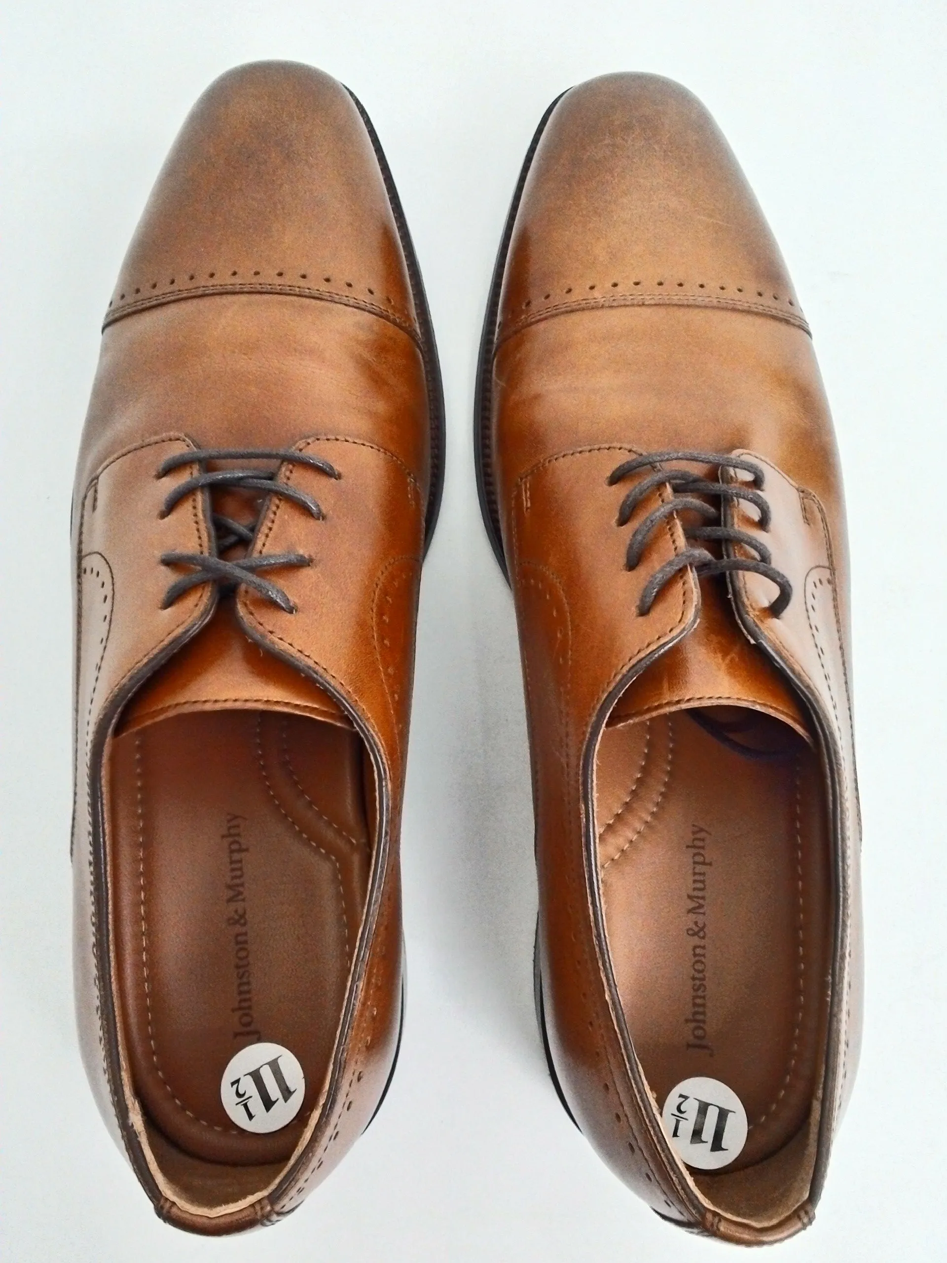 Johnston & Murphy Men's Brown Leather Oxford Size 11.5 M