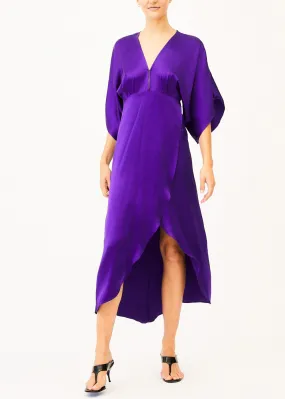 Katherine Purple Silk Maxi Dress