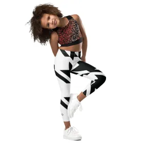 Kids' Girls Houndstooth Yoga Pants Leggings