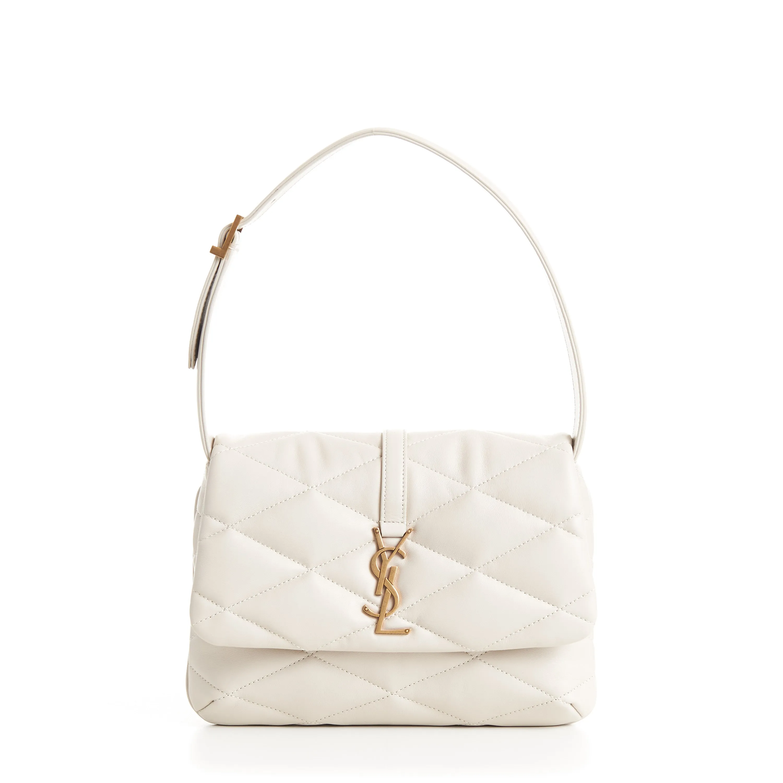 LE 57 YSL Hobo Bag - Quilted Lambskin Vintage White