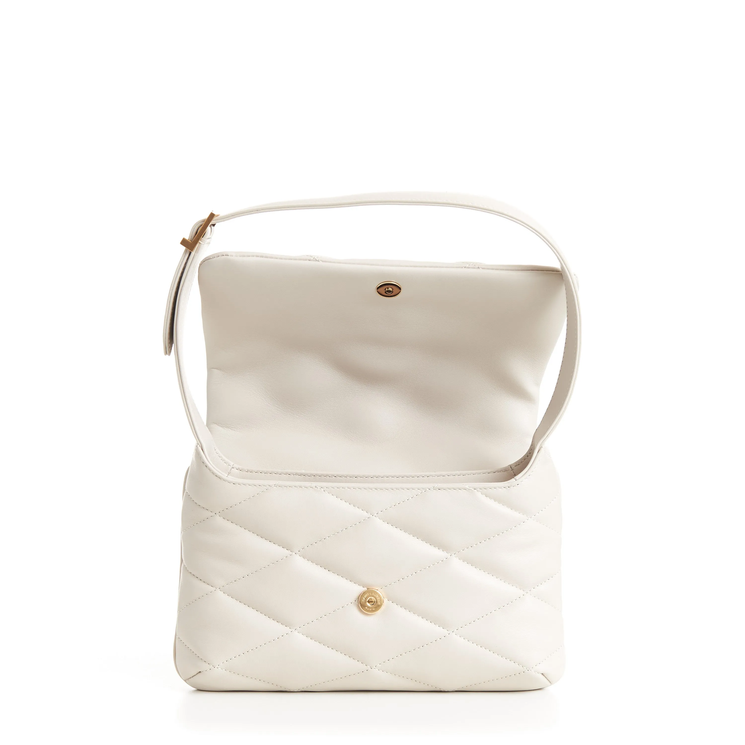 LE 57 YSL Hobo Bag - Quilted Lambskin Vintage White