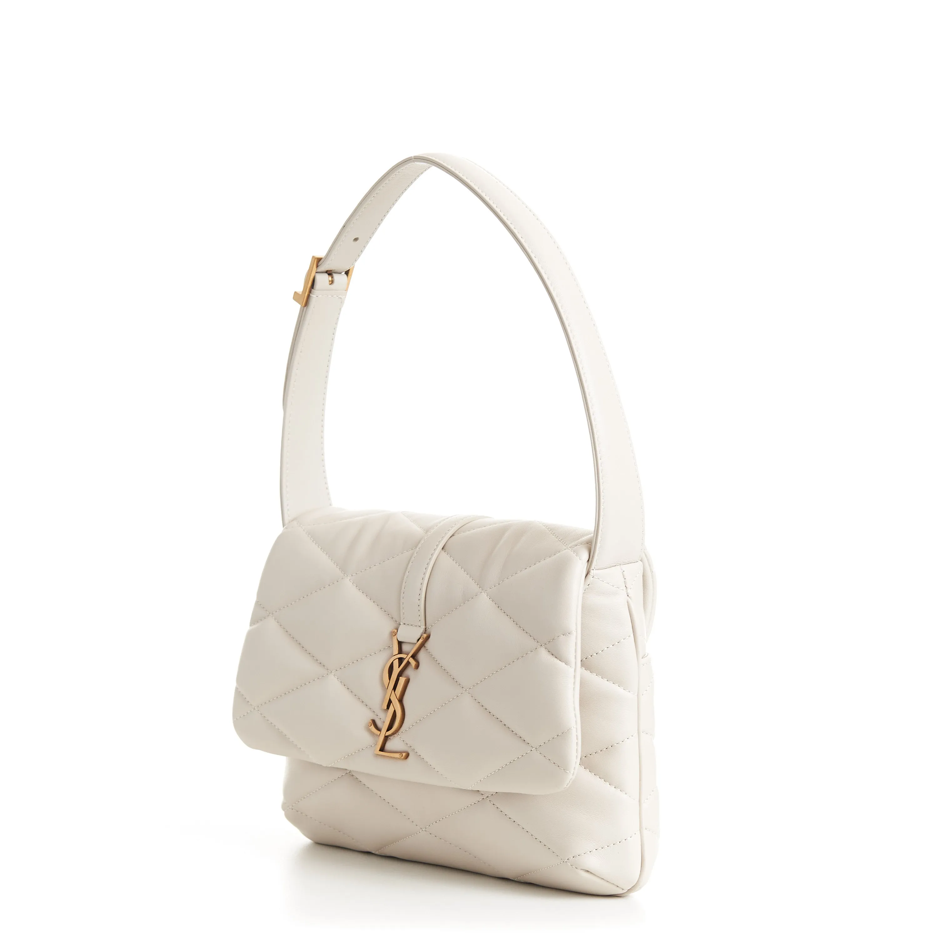 LE 57 YSL Hobo Bag - Quilted Lambskin Vintage White