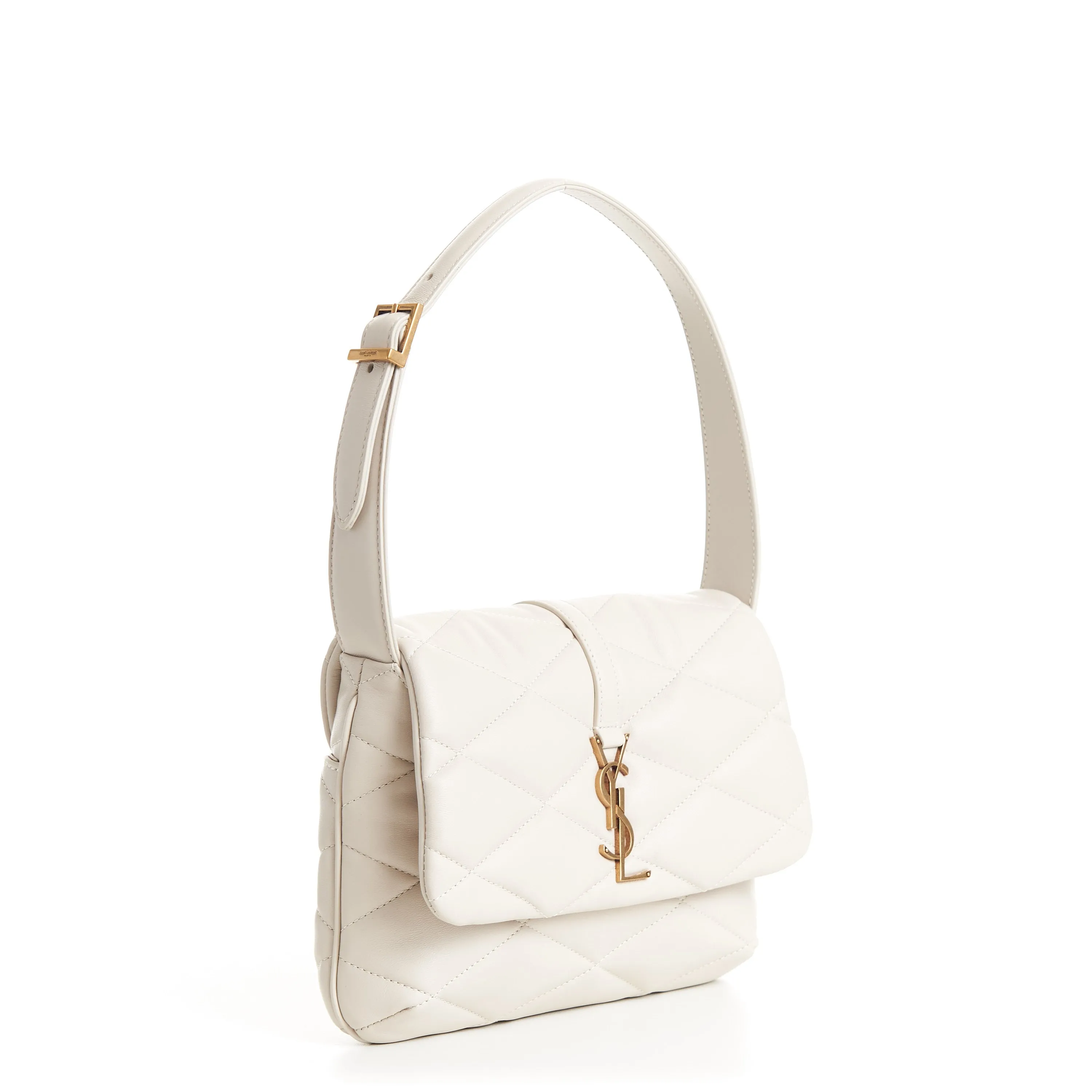 LE 57 YSL Hobo Bag - Quilted Lambskin Vintage White