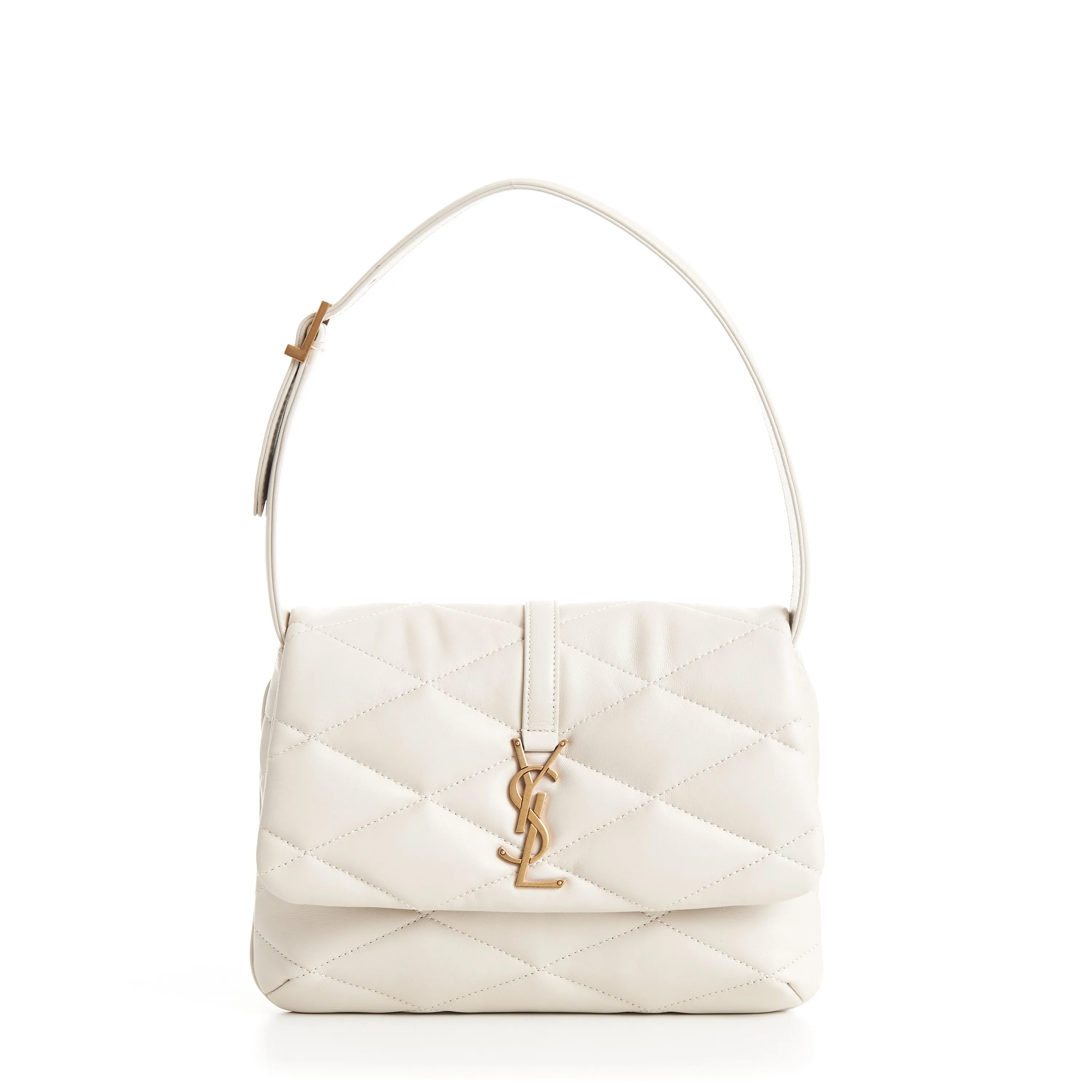 LE 57 YSL Hobo Bag - Quilted Lambskin Vintage White