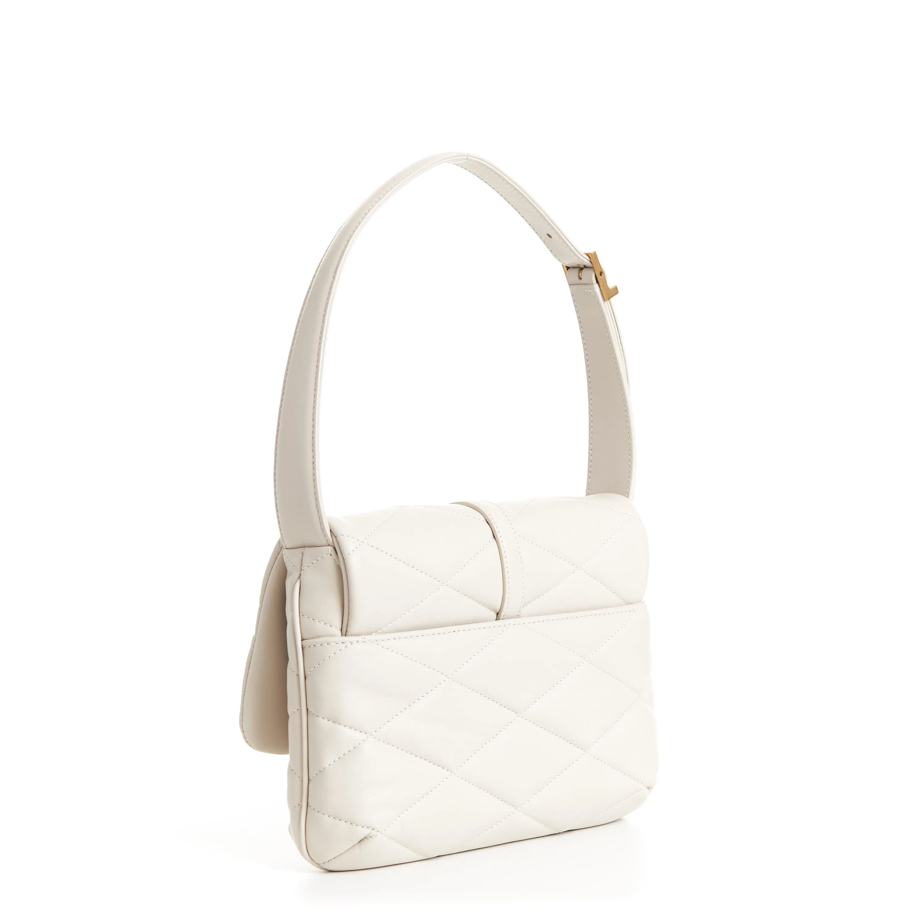 LE 57 YSL Hobo Bag - Quilted Lambskin Vintage White