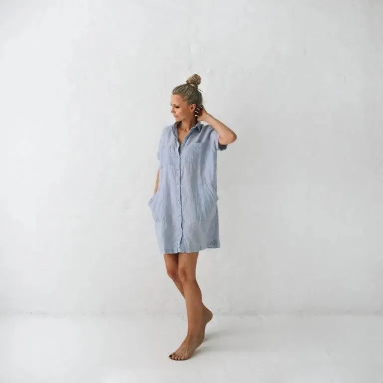 Linen tunic blue by Seaside Tones