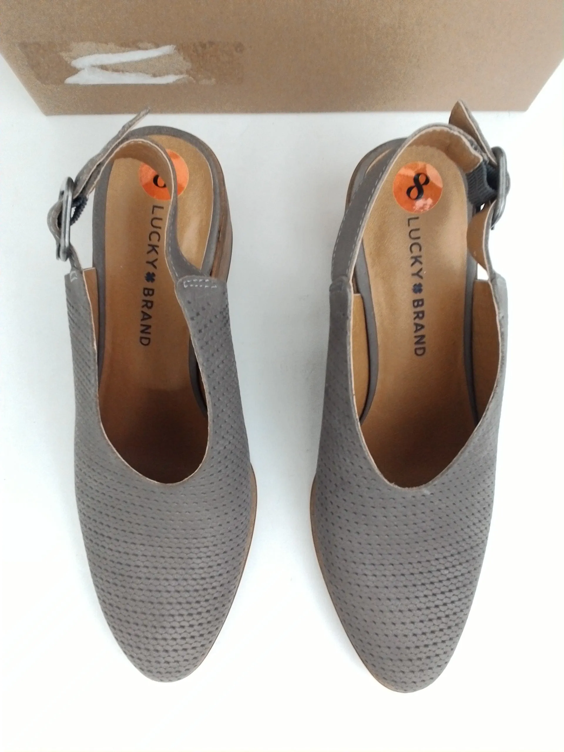 Lucky Brand Women's Lideton Grey Leather Size 8 M