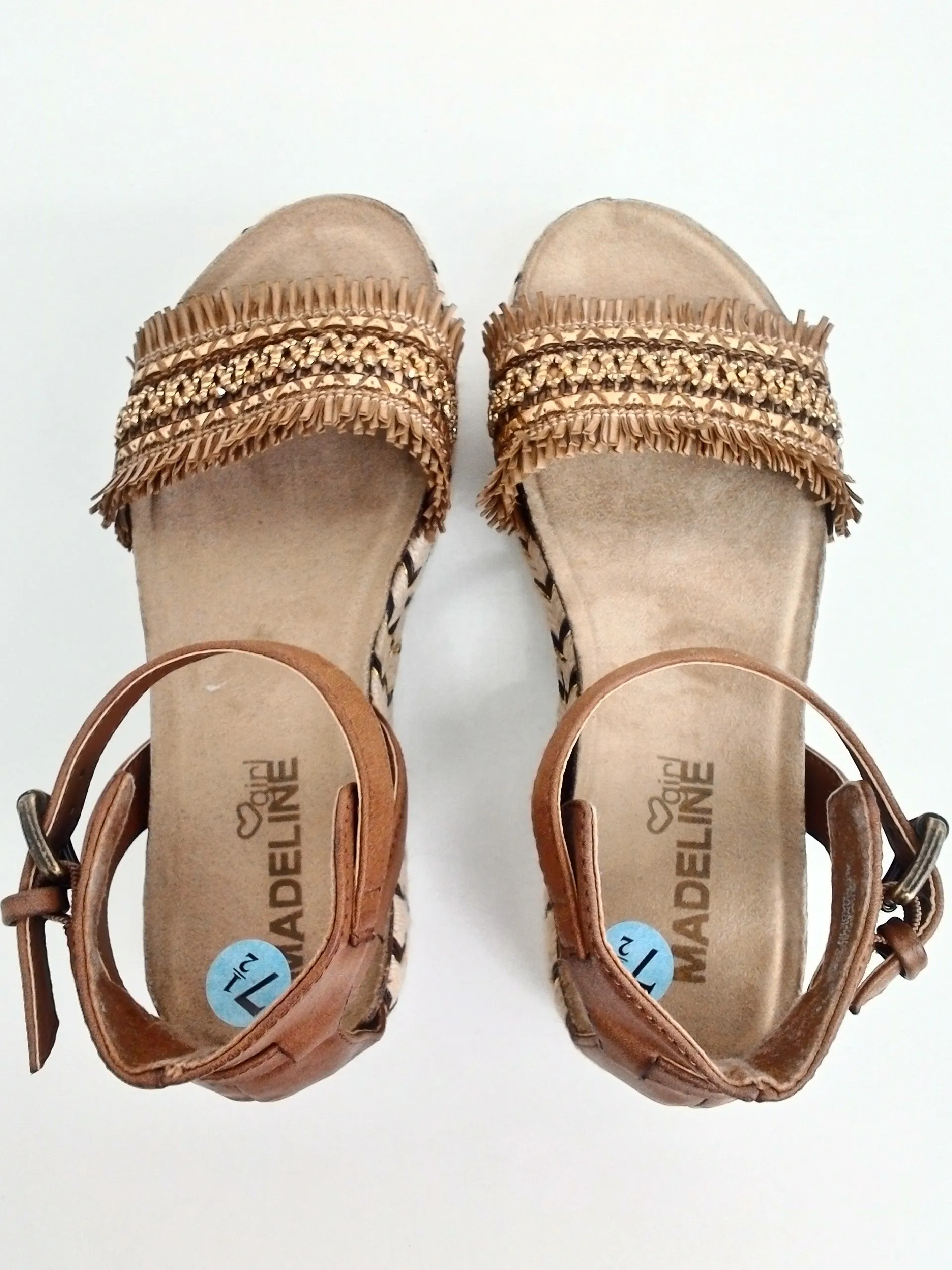 Madeline Girl Women's Brown Platform Sandals Size 7.5 M