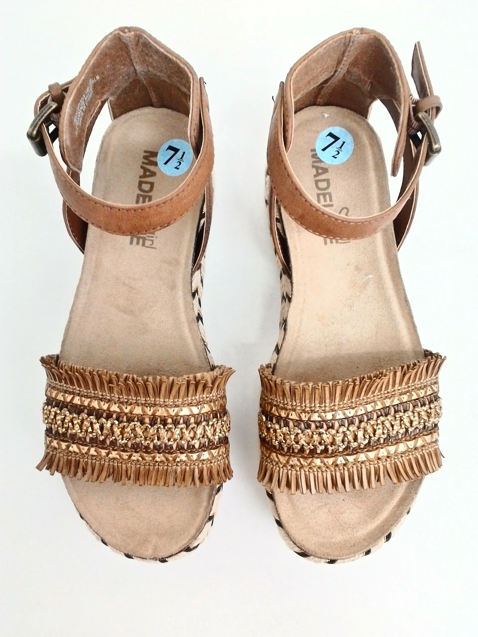 Madeline Girl Women's Brown Platform Sandals Size 7.5 M