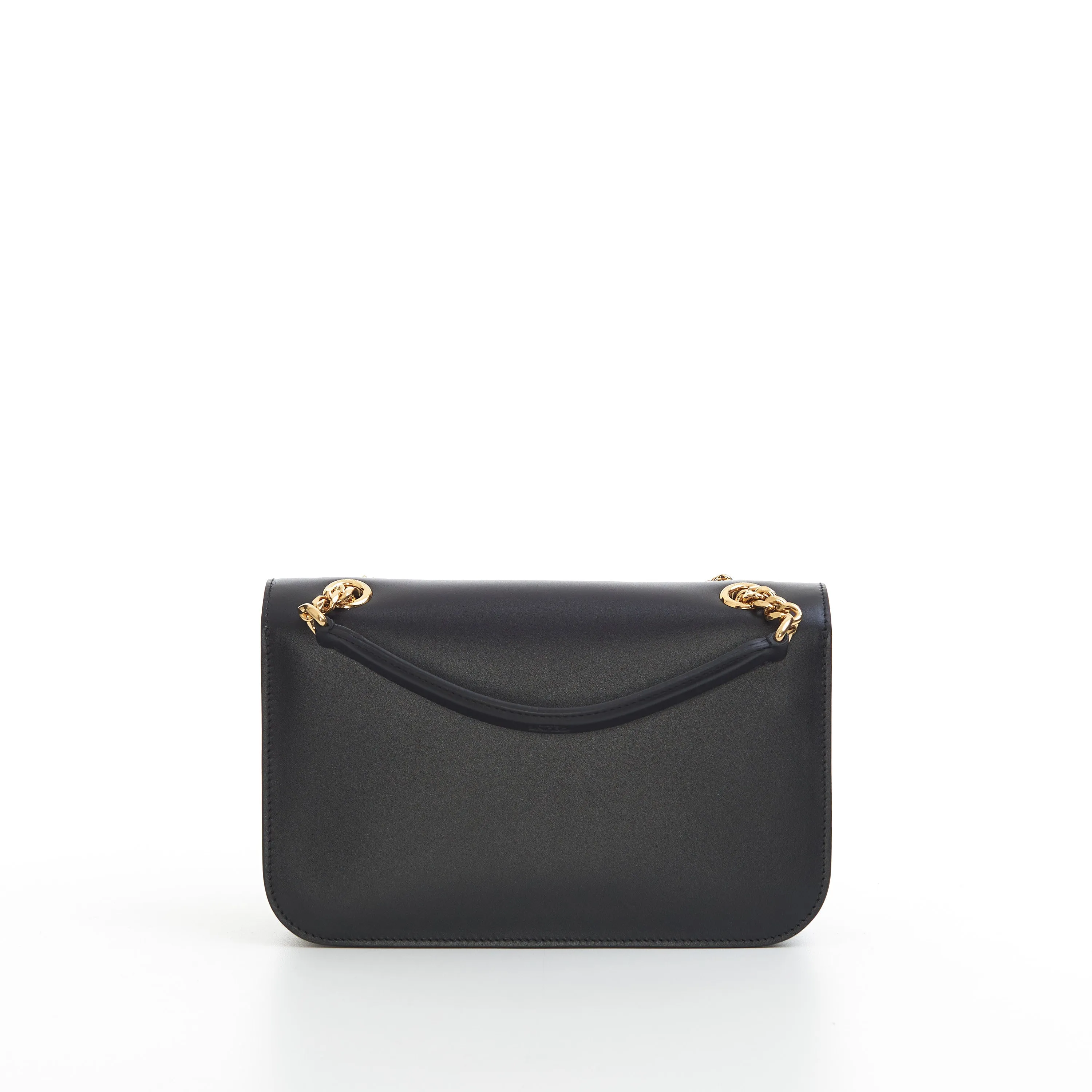 Medium Bag Triomphe Frame In Black Shiny Calfskin