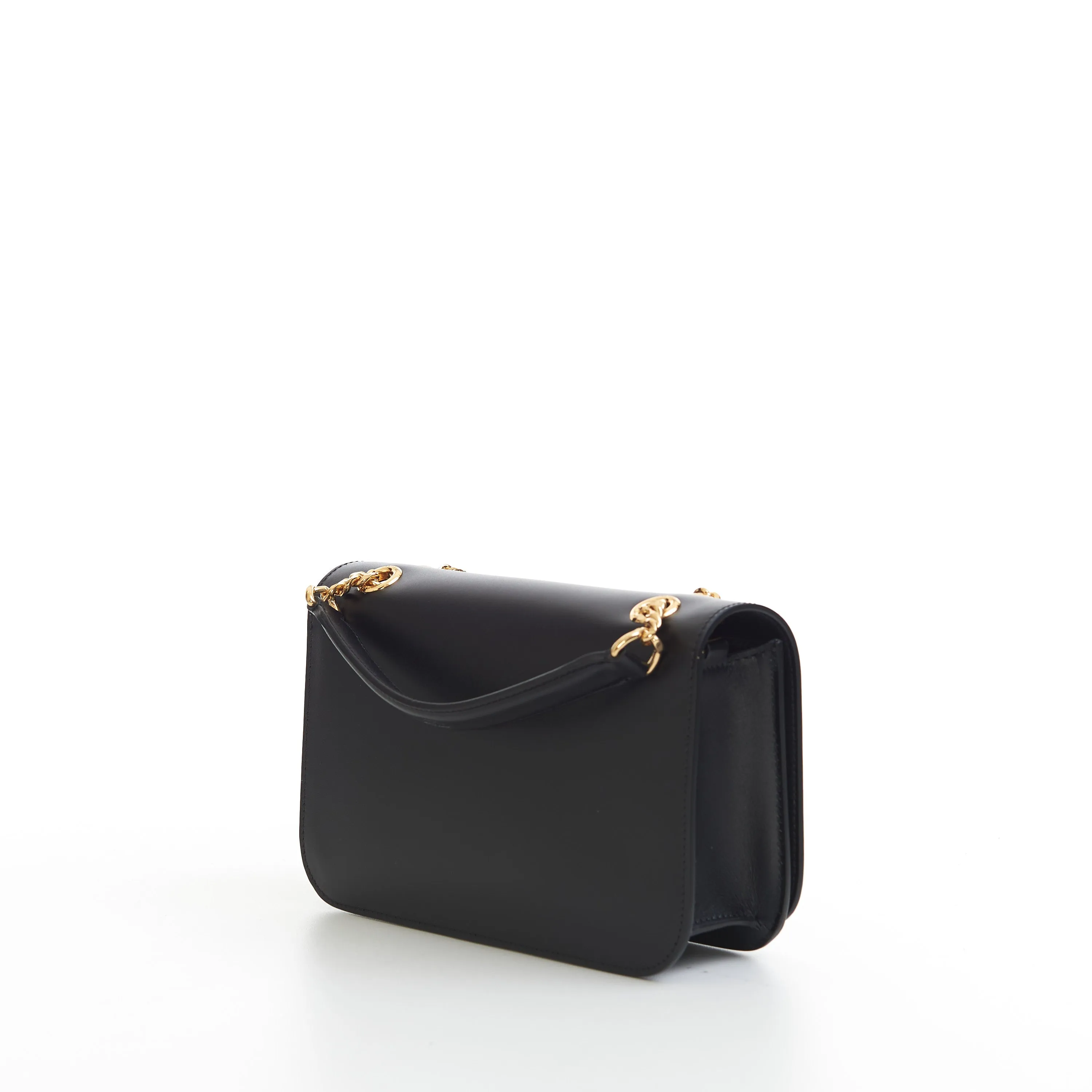 Medium Bag Triomphe Frame In Black Shiny Calfskin