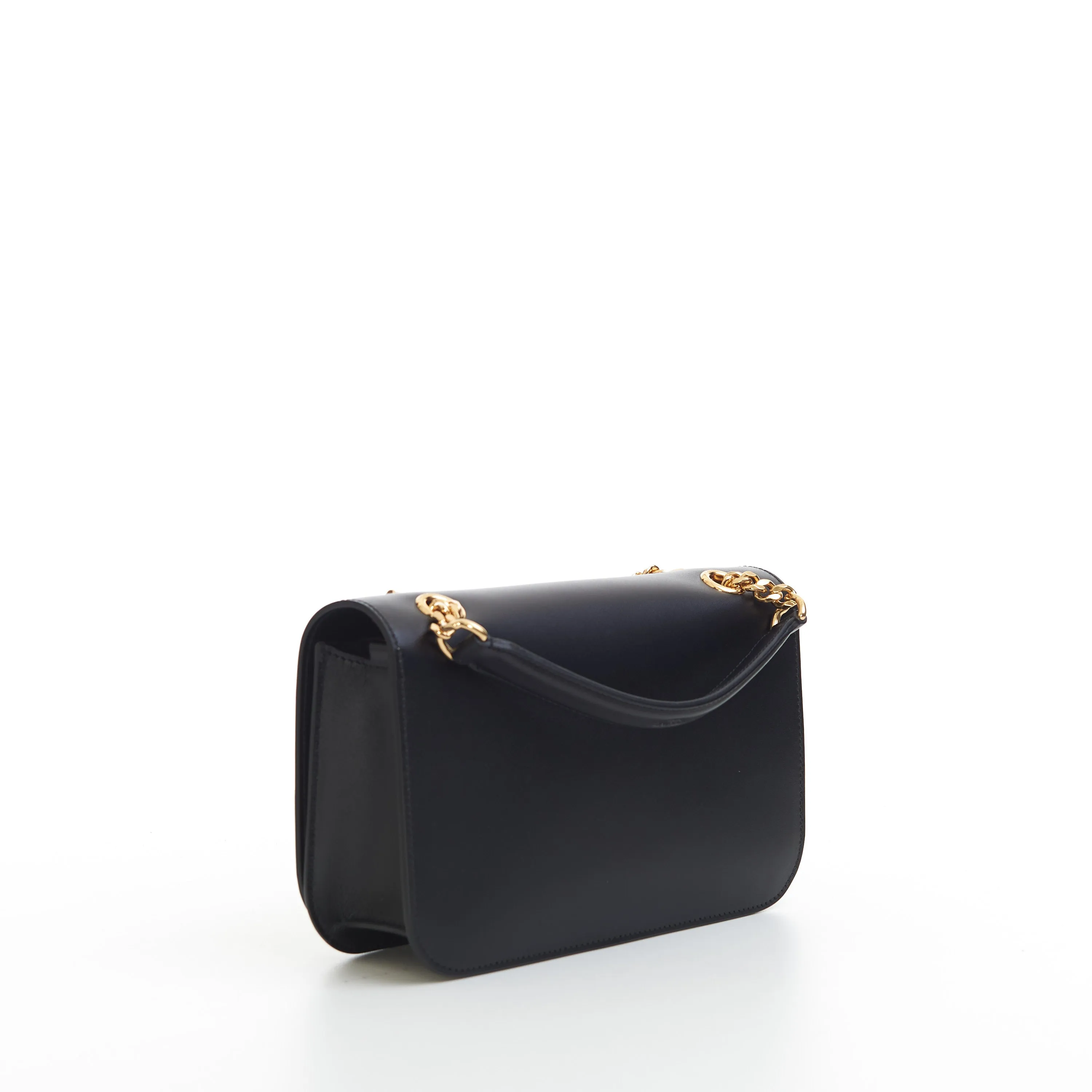 Medium Bag Triomphe Frame In Black Shiny Calfskin