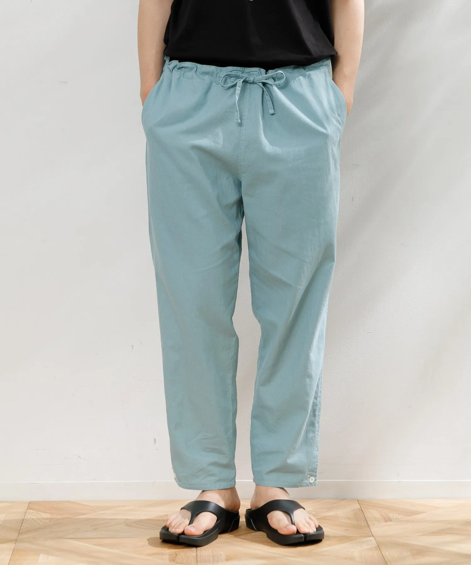 【MEN】ARMY TWILL COTTON LINEN SLAB SLEEPING PANTS