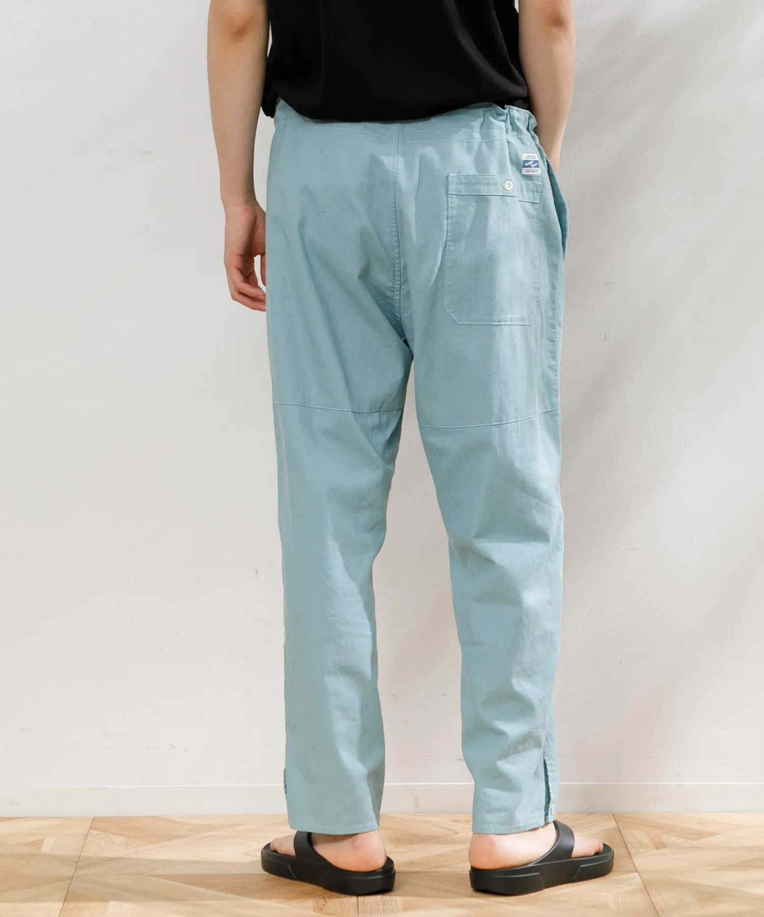 【MEN】ARMY TWILL COTTON LINEN SLAB SLEEPING PANTS