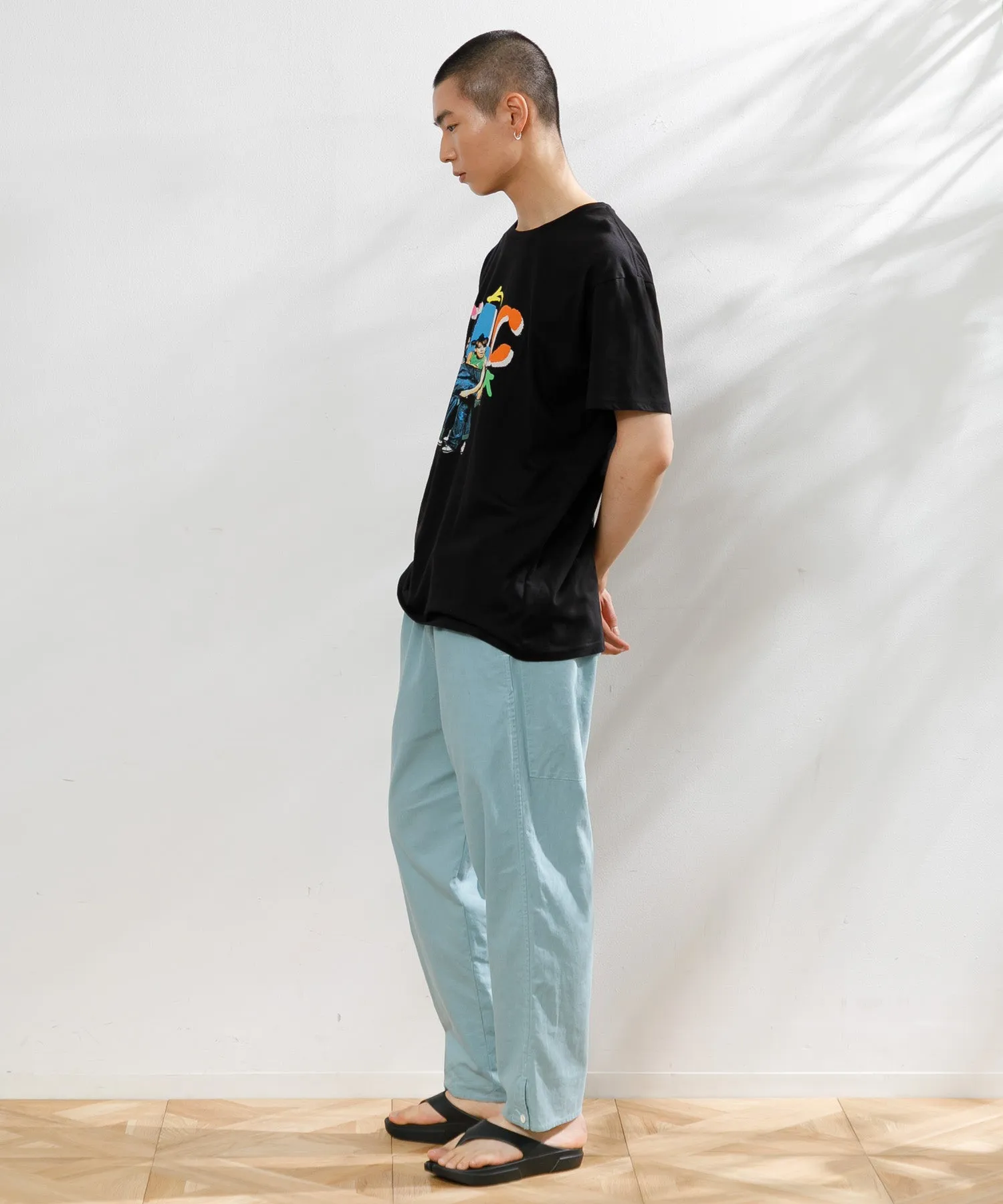 【MEN】ARMY TWILL COTTON LINEN SLAB SLEEPING PANTS