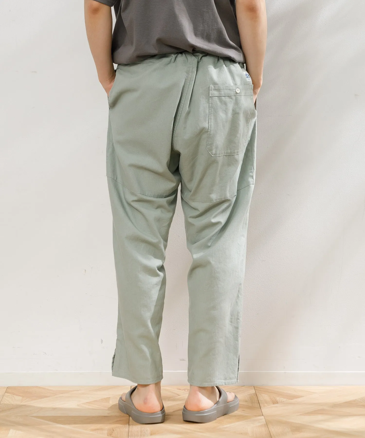 【MEN】ARMY TWILL COTTON LINEN SLAB SLEEPING PANTS