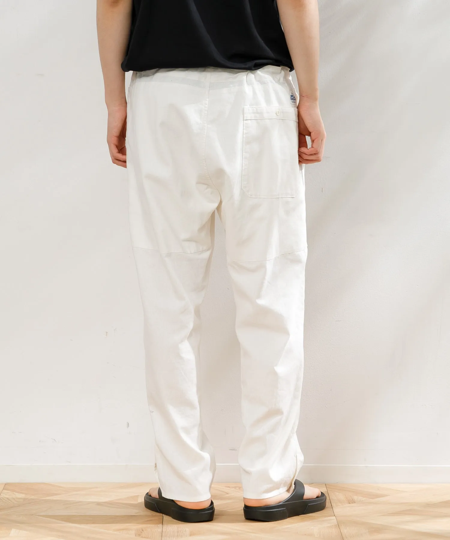 【MEN】ARMY TWILL COTTON LINEN SLAB SLEEPING PANTS