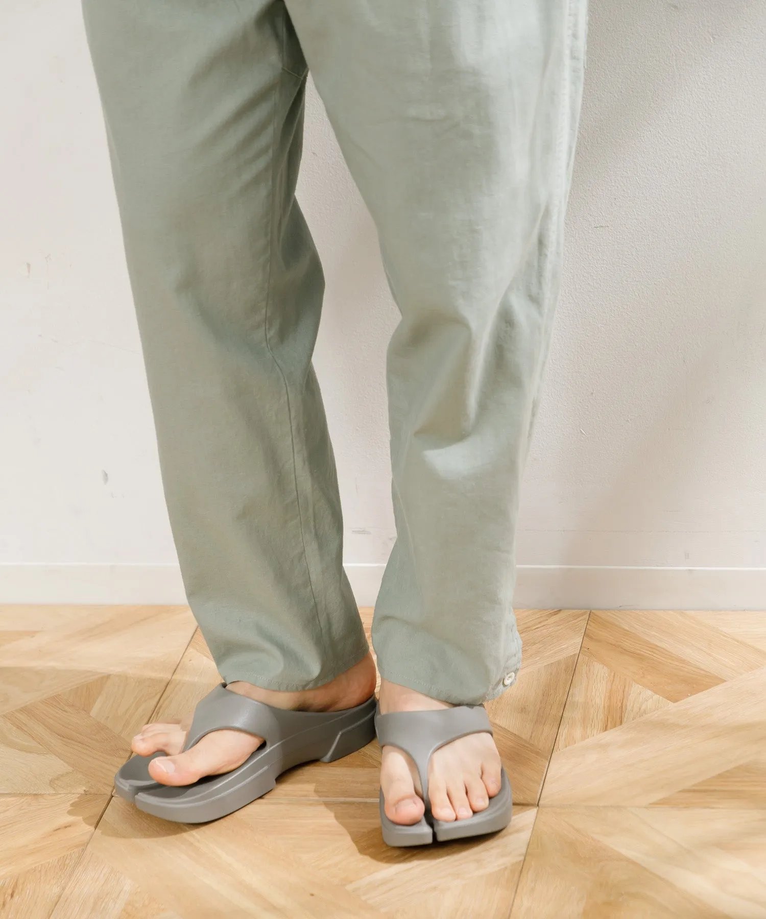 【MEN】ARMY TWILL COTTON LINEN SLAB SLEEPING PANTS