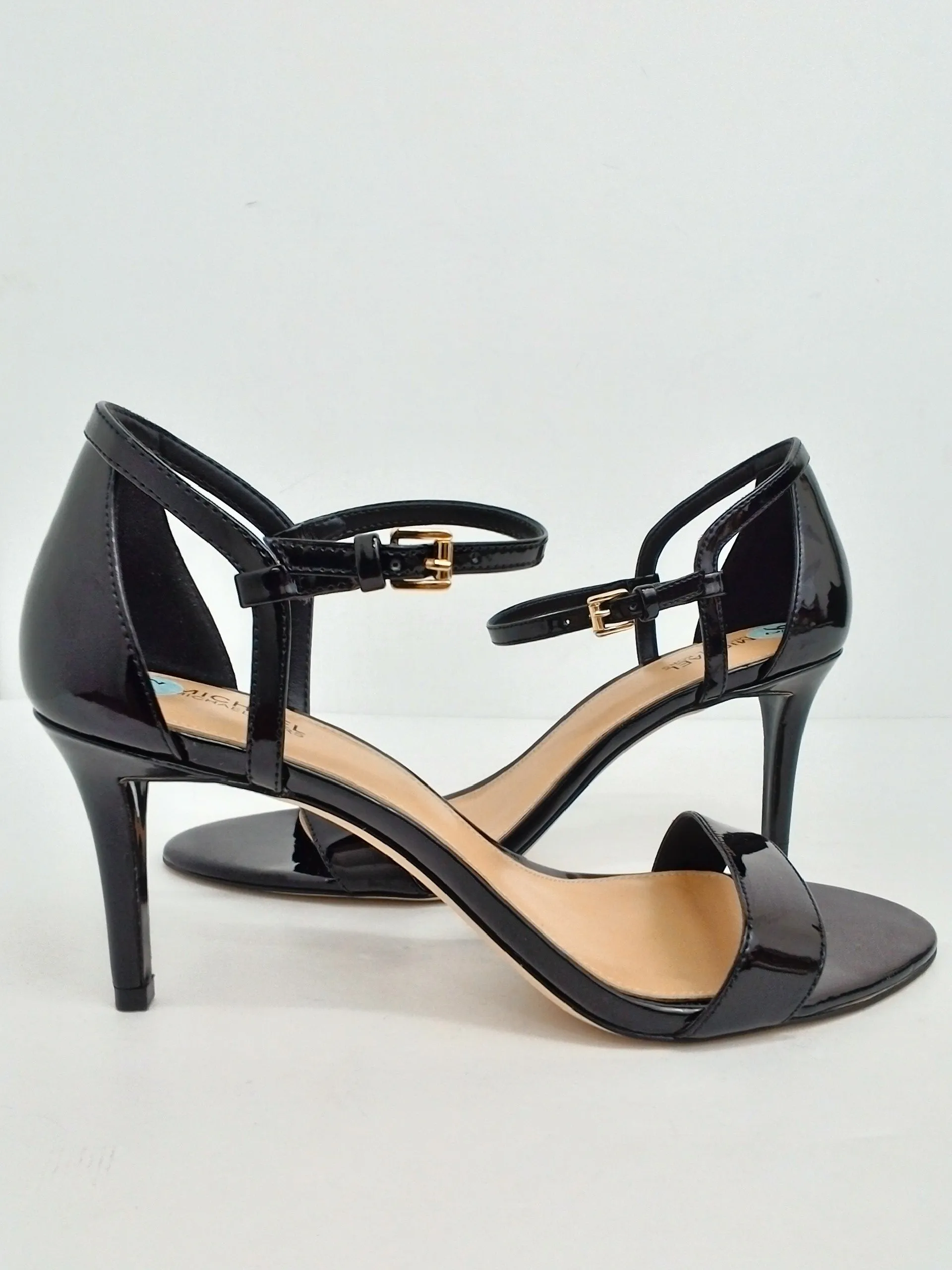 Michael Kors Women's Black Patent Heeled Sandals Size 9.5 N