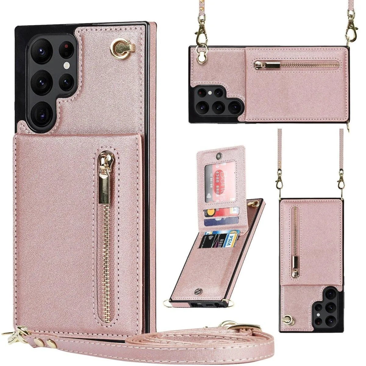 Mitis Crossbody Galaxy Leather Case With Stand