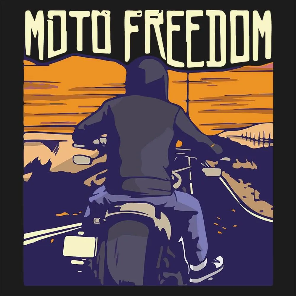 Moto Freedom Half Sleeve T-Shirt