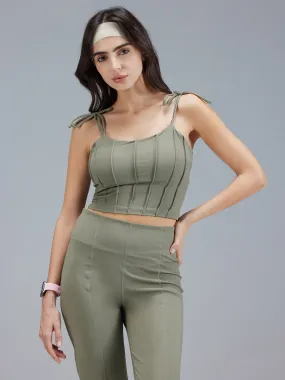 Olive Knot-It Corset Top