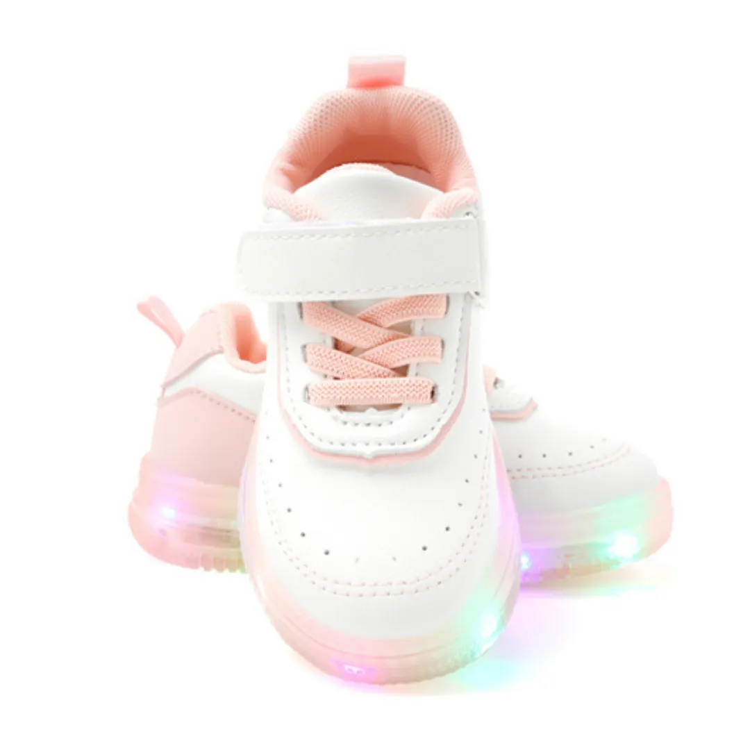 Ozkiz Pink "Impact" LED Sneakers (Size 140-170)