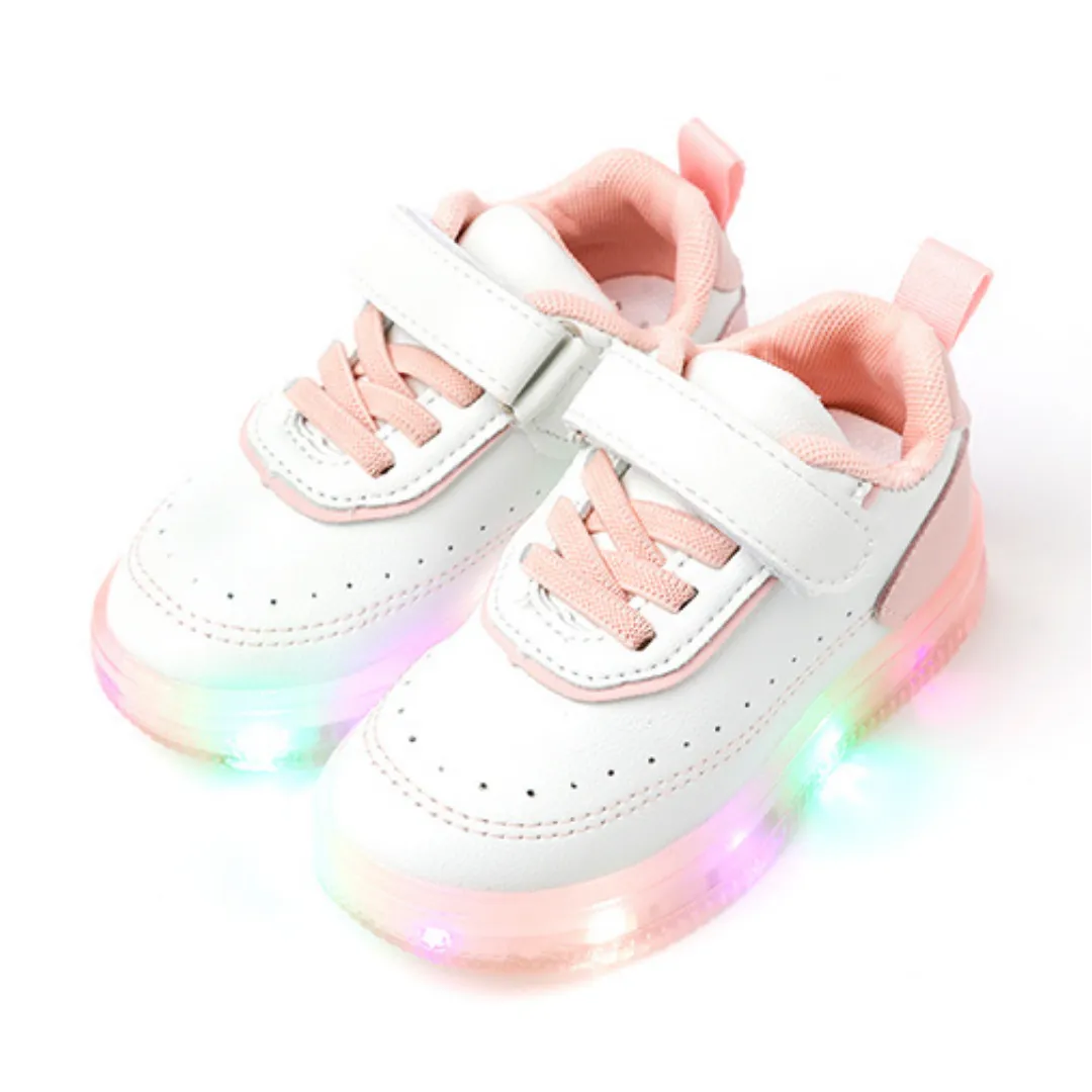 Ozkiz Pink "Impact" LED Sneakers (Size 140-170)