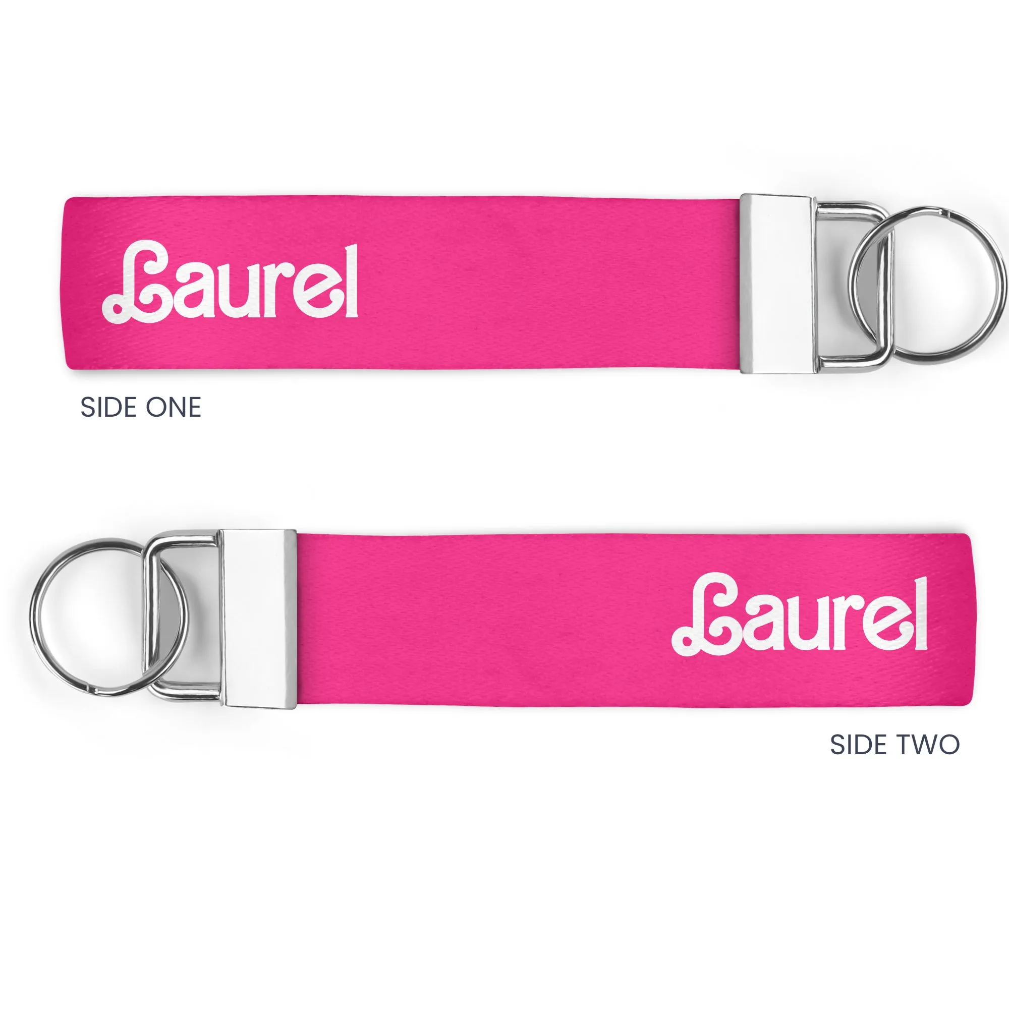 Personalized Pink World KeyChain