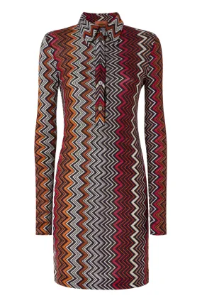 Polo Cut Zigzag Dress