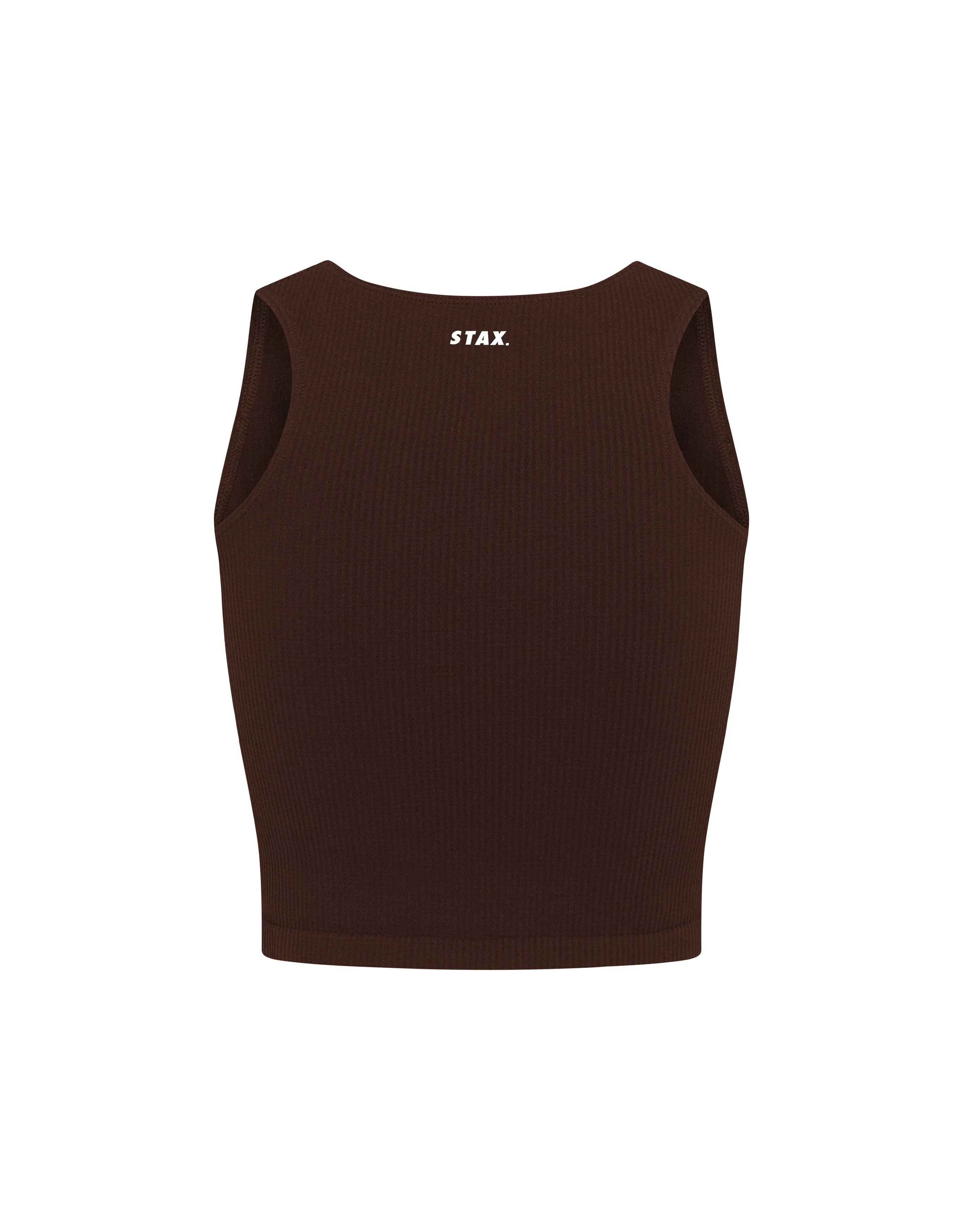 Premium Seamless Cropped Singlet Lounge V5.1 - Umber