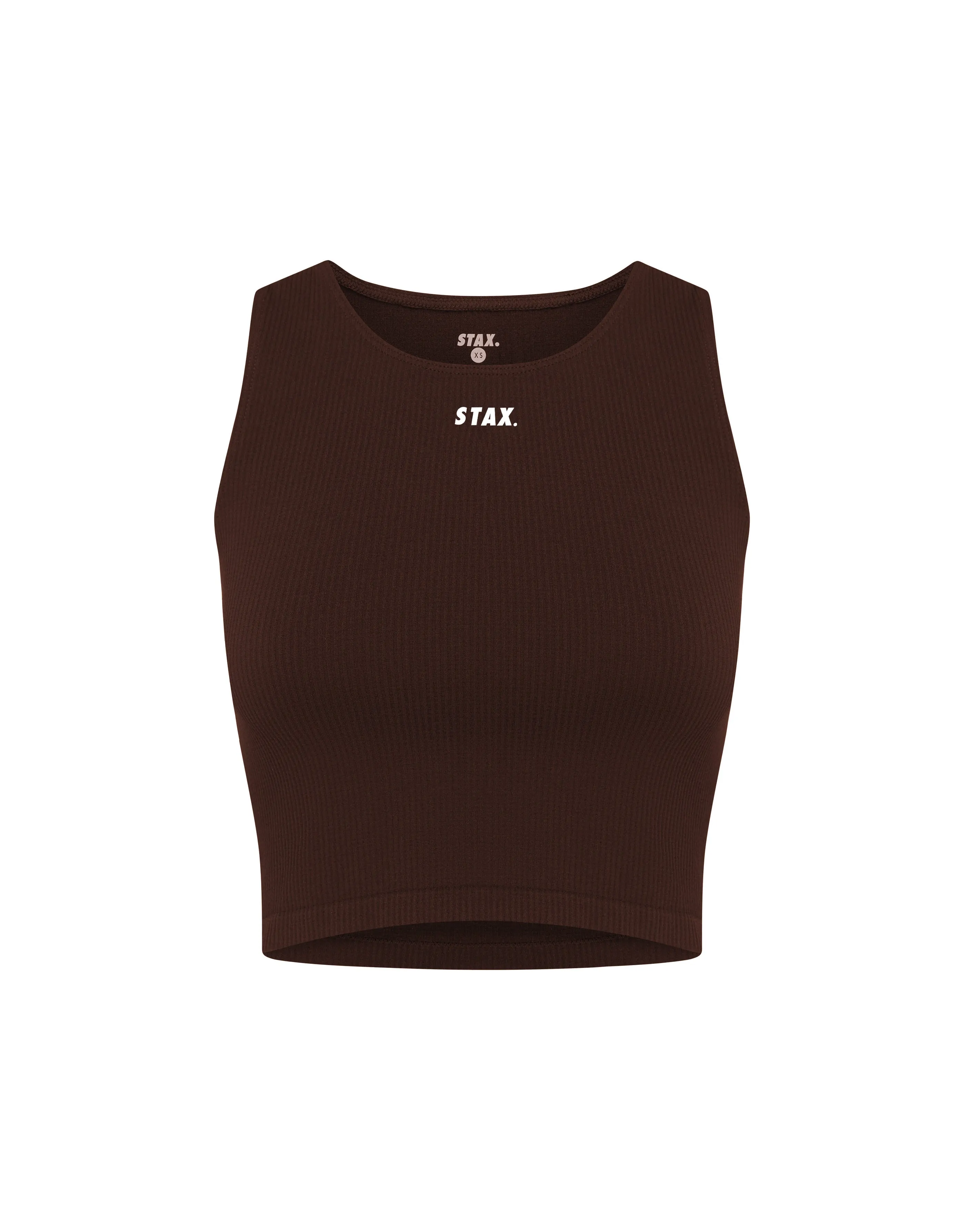 Premium Seamless Cropped Singlet Lounge V5.1 - Umber