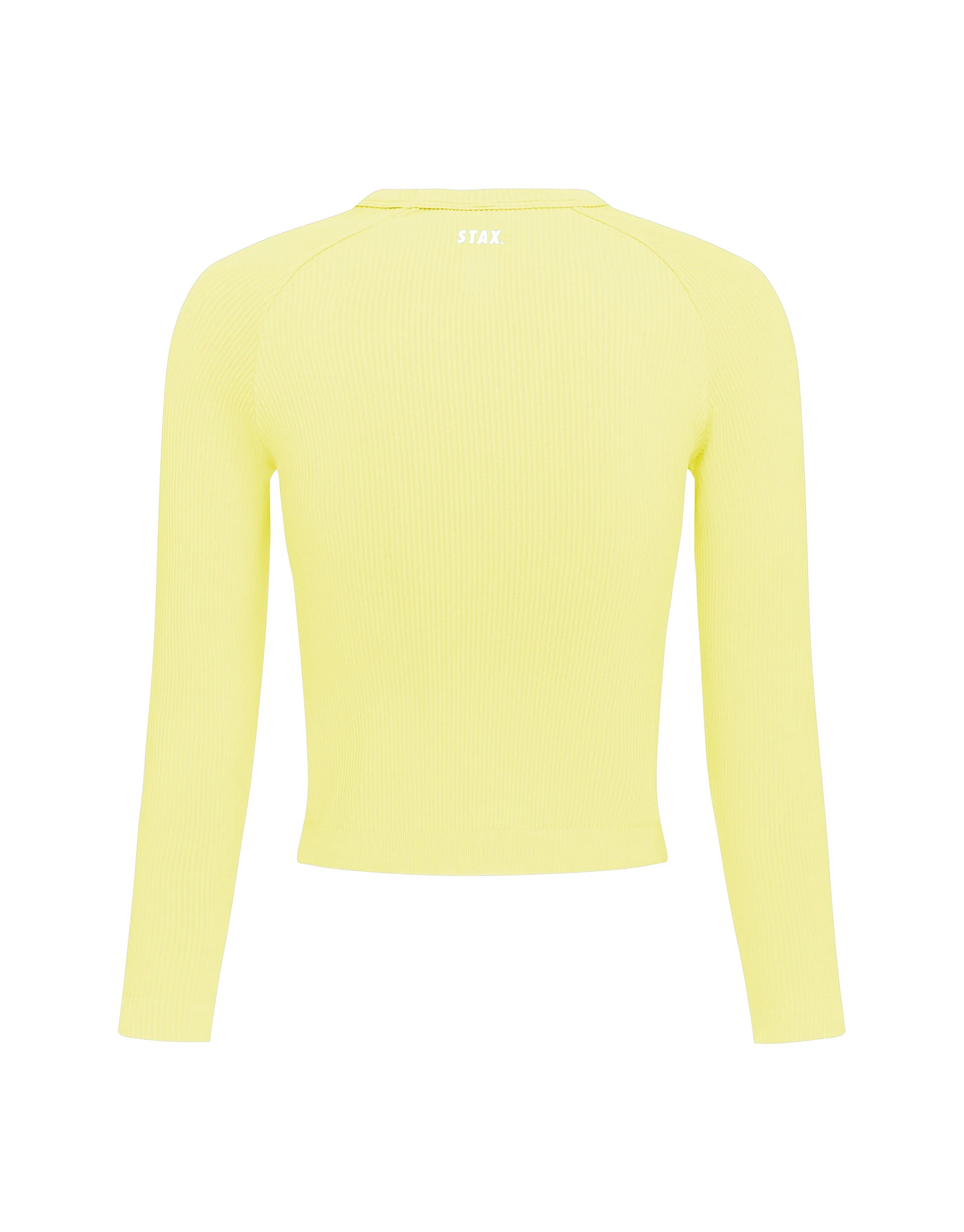 Premium Seamless Cut Out Long Sleeve Lounge V5.1 - Lemon