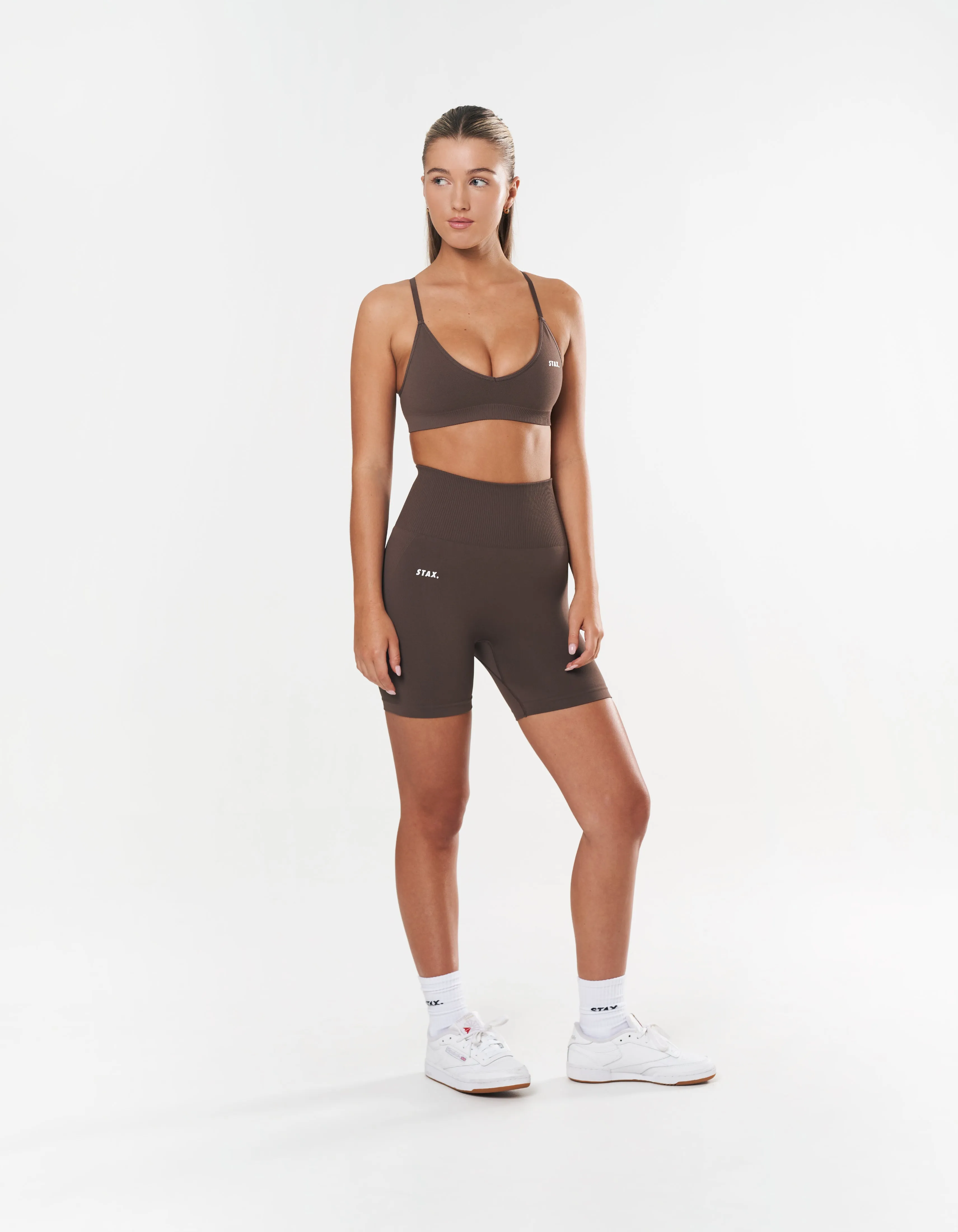 Premium Seamless Midi Bike Shorts - Cedar