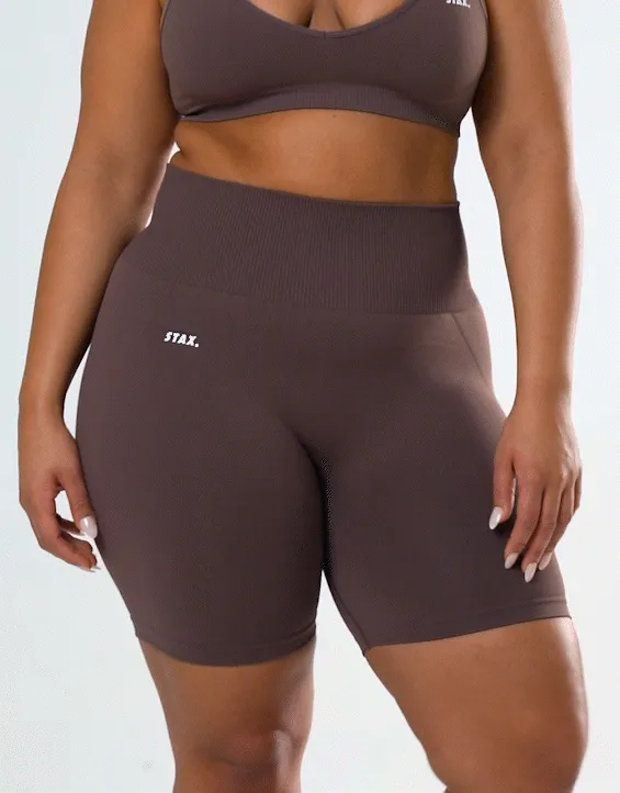 Premium Seamless Midi Bike Shorts - Cedar