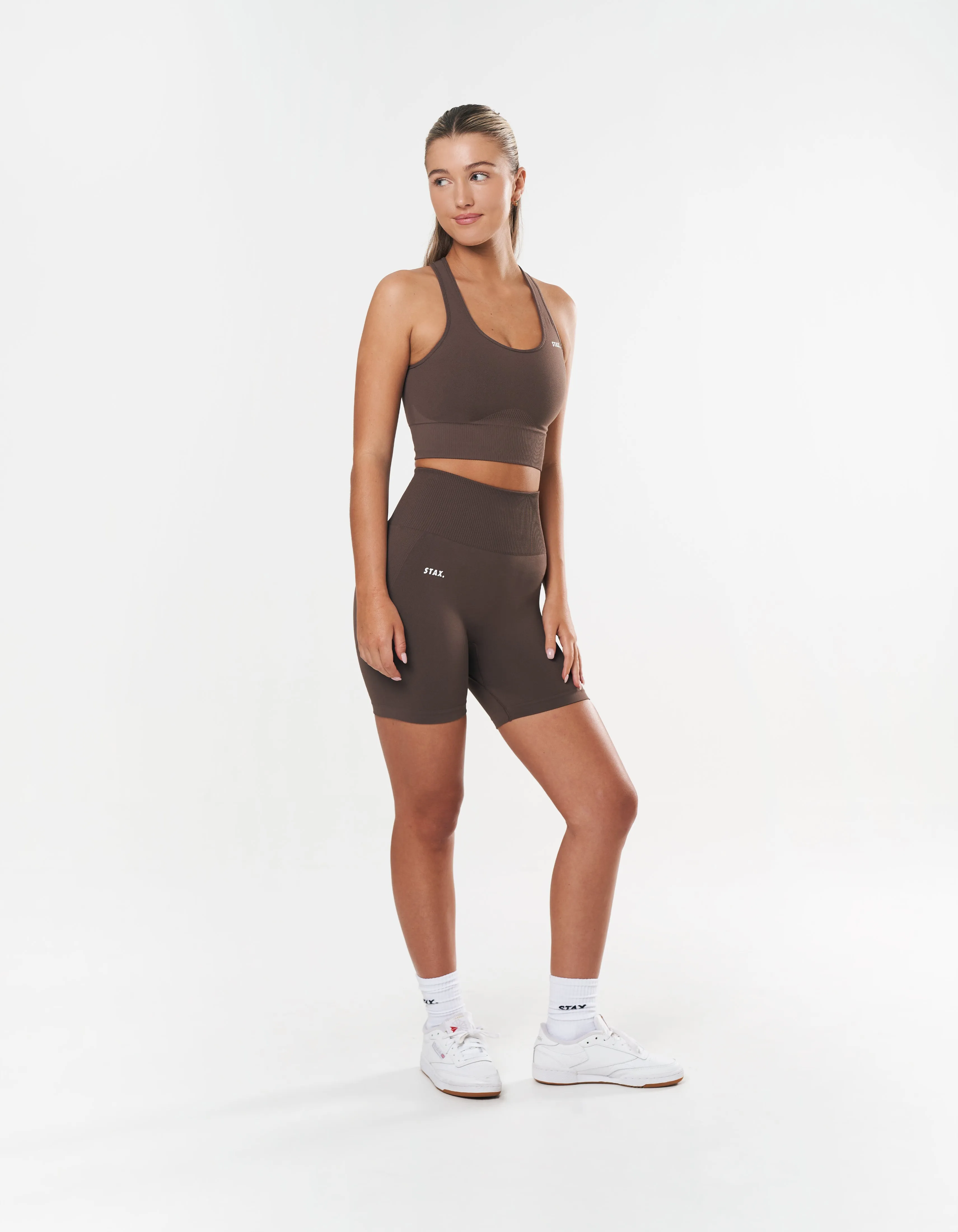 Premium Seamless Midi Bike Shorts - Cedar