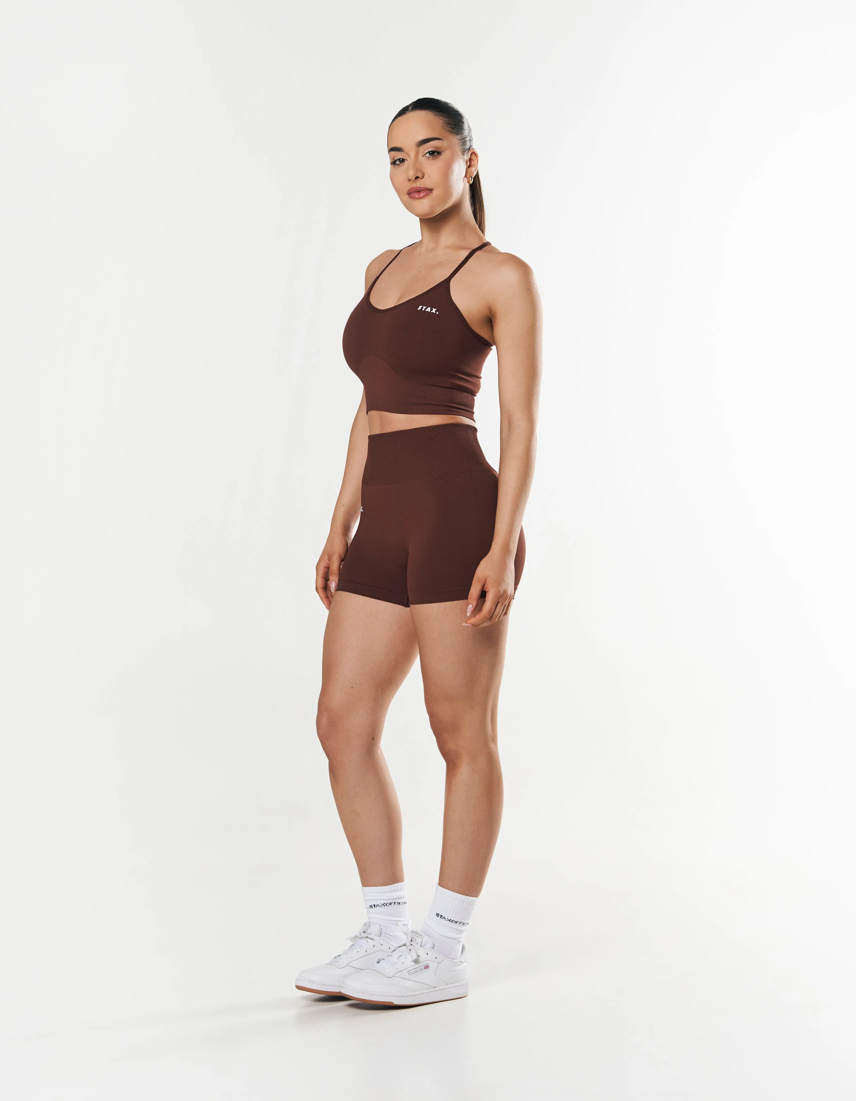 Premium Seamless Mini Bike Shorts - Umber