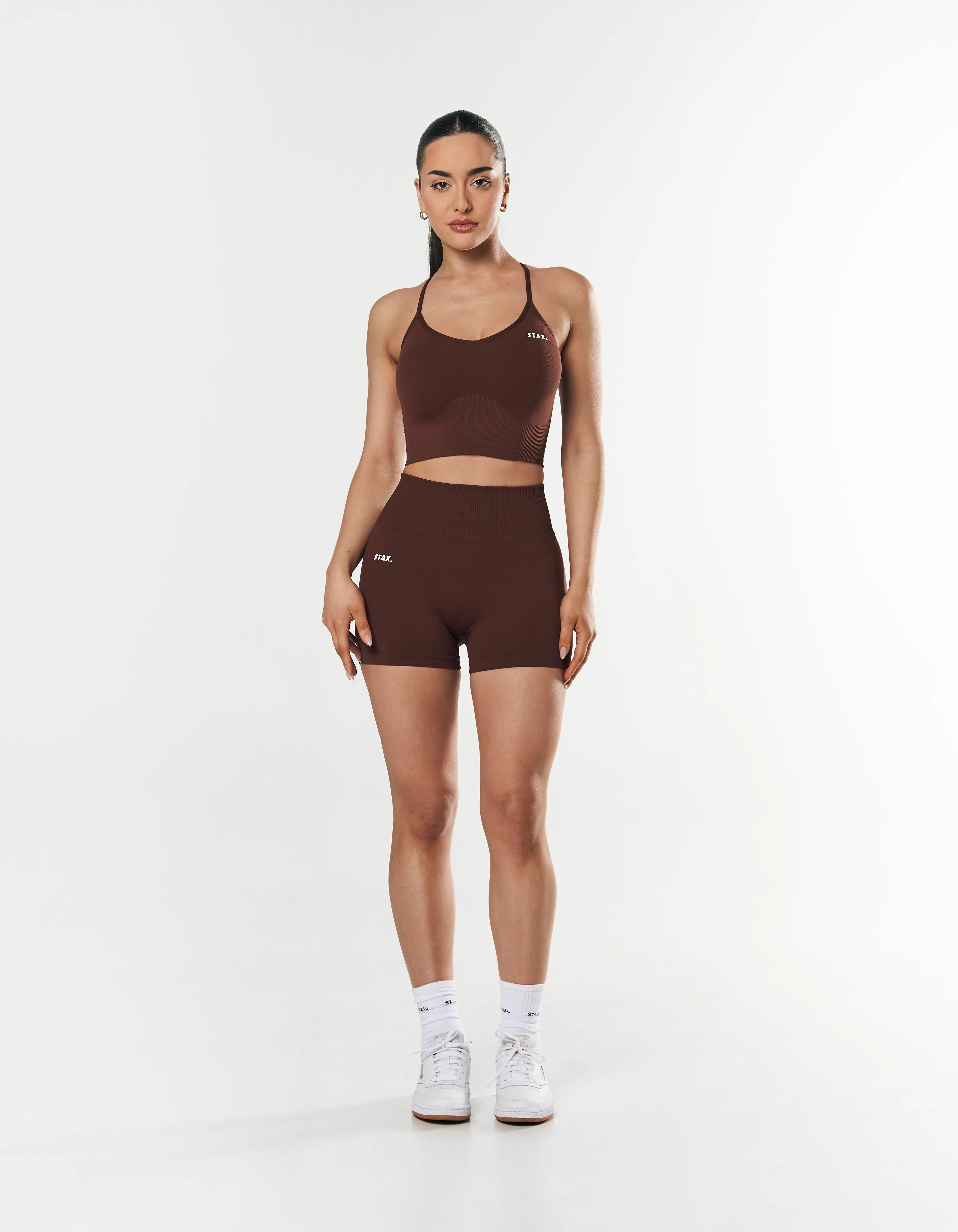 Premium Seamless Mini Bike Shorts - Umber