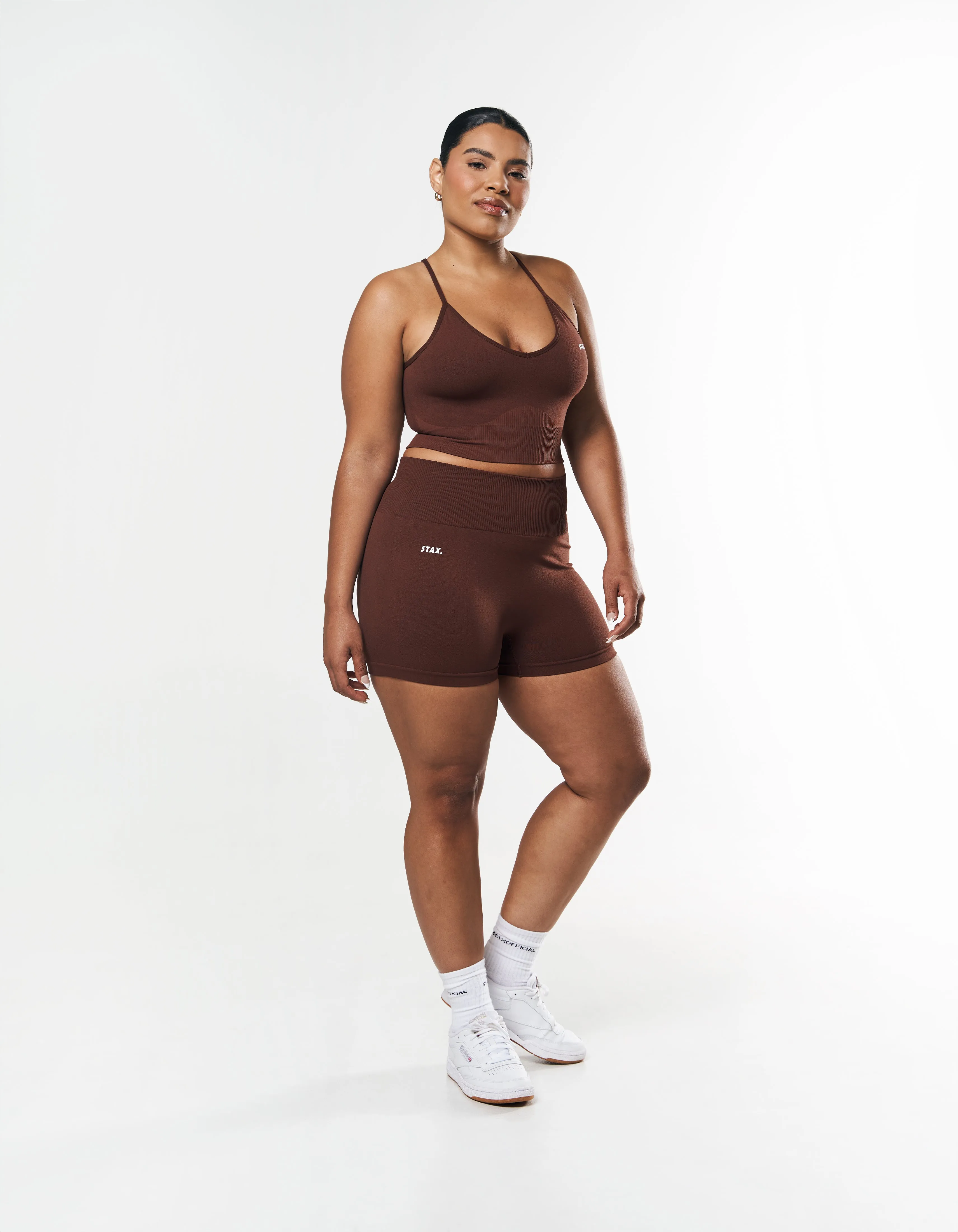 Premium Seamless Mini Bike Shorts - Umber