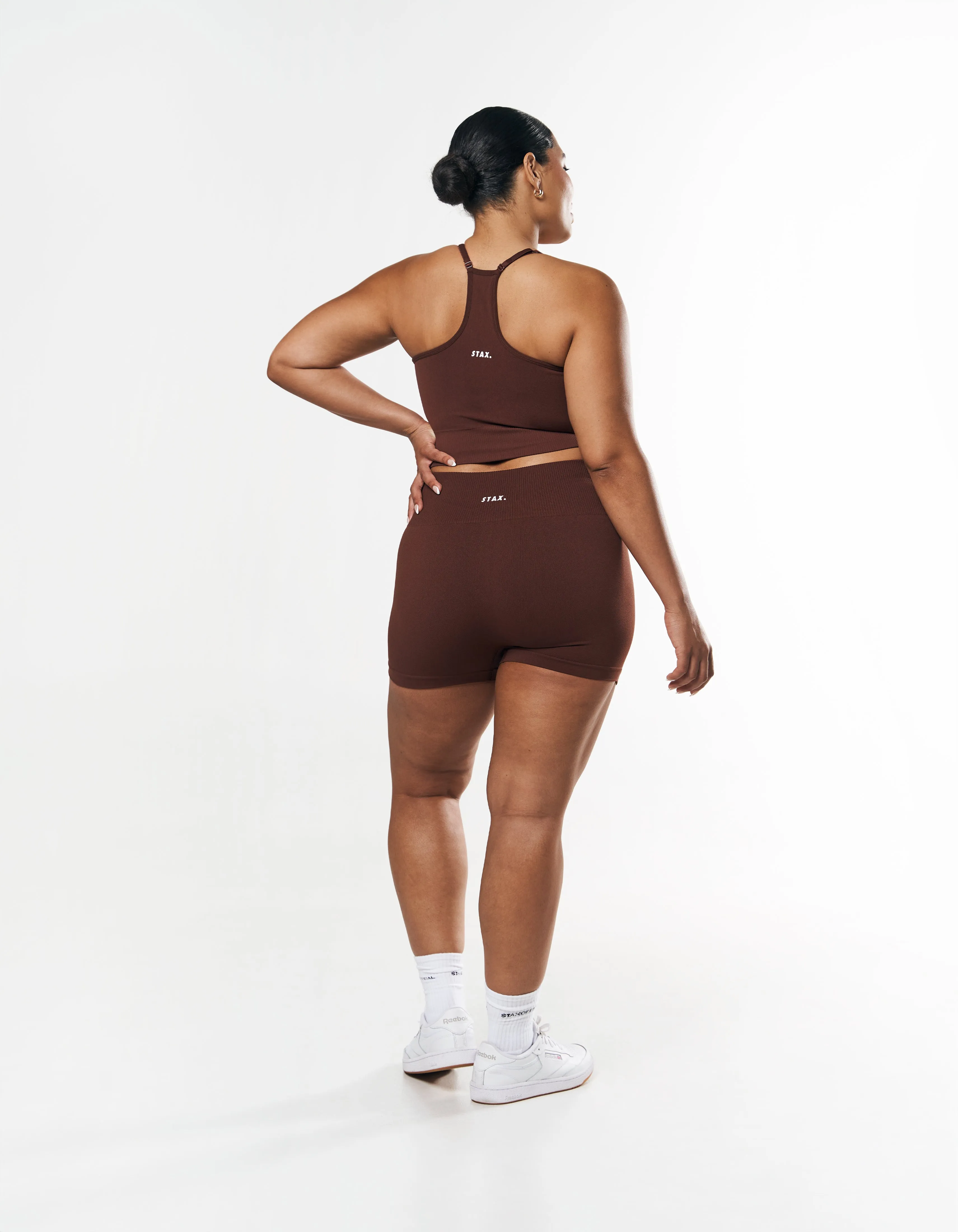 Premium Seamless Mini Bike Shorts - Umber