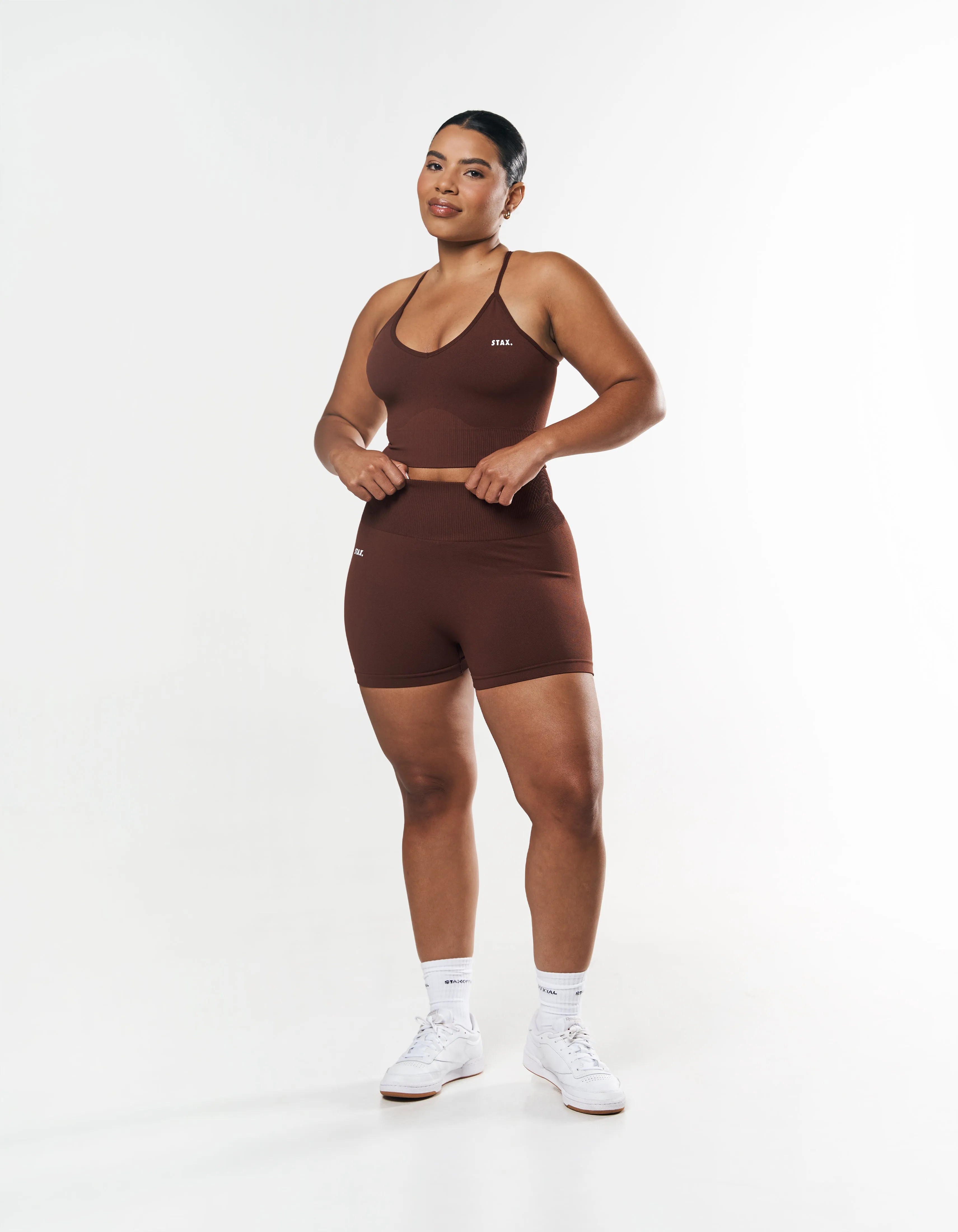 Premium Seamless Mini Bike Shorts - Umber