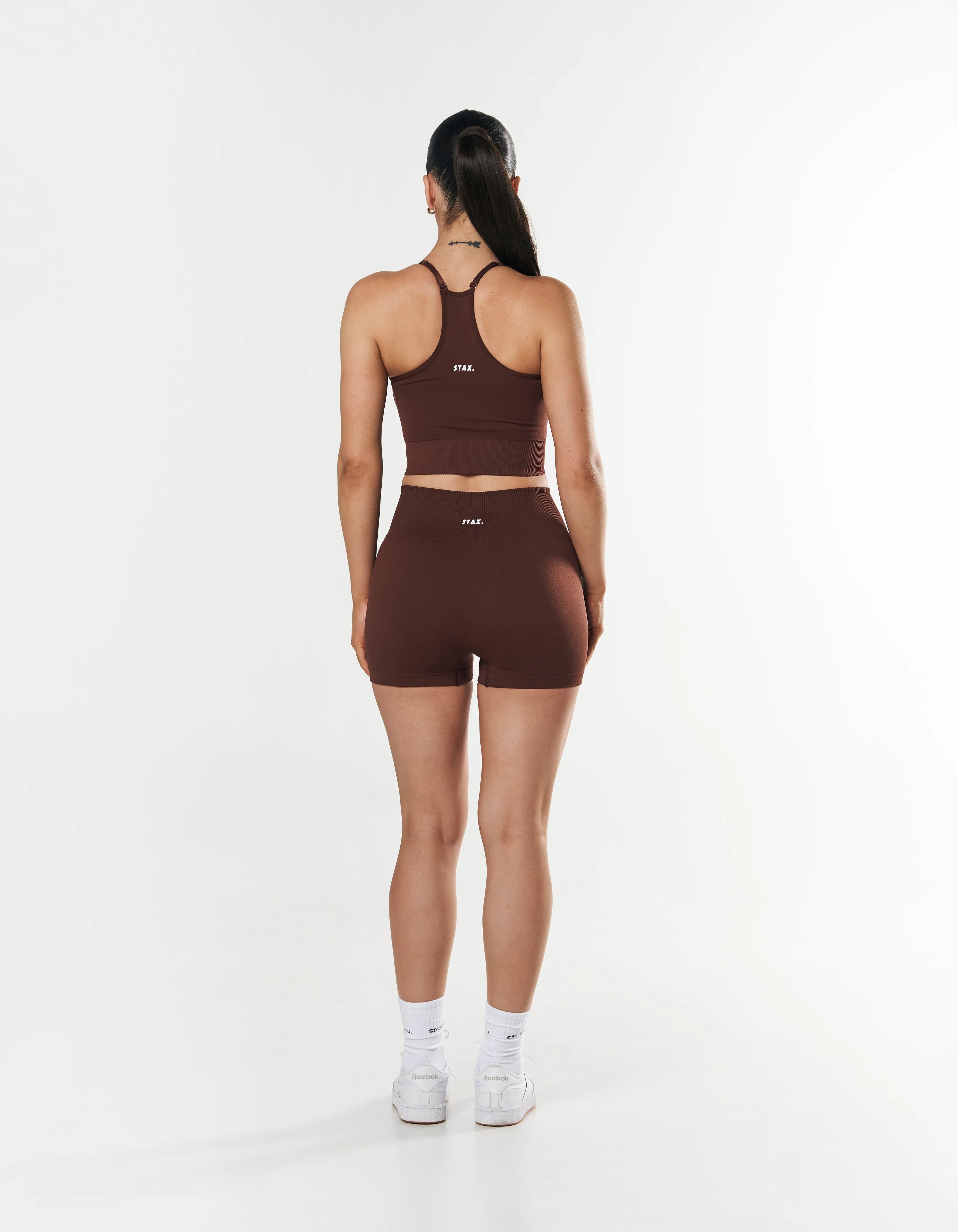 Premium Seamless Mini Bike Shorts - Umber