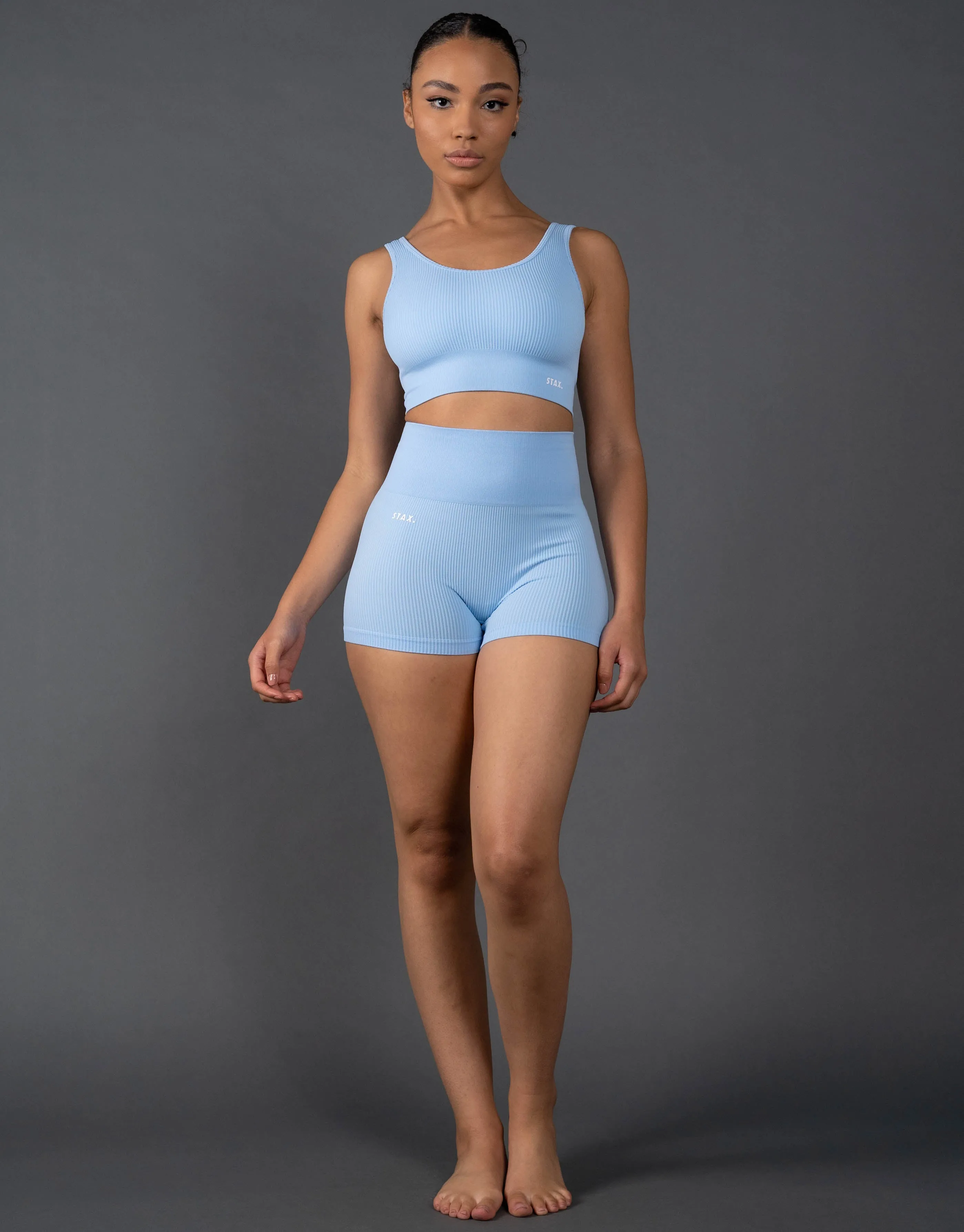 Premium Seamless Mini Lounge Shorts V5.1 - Baby Blue