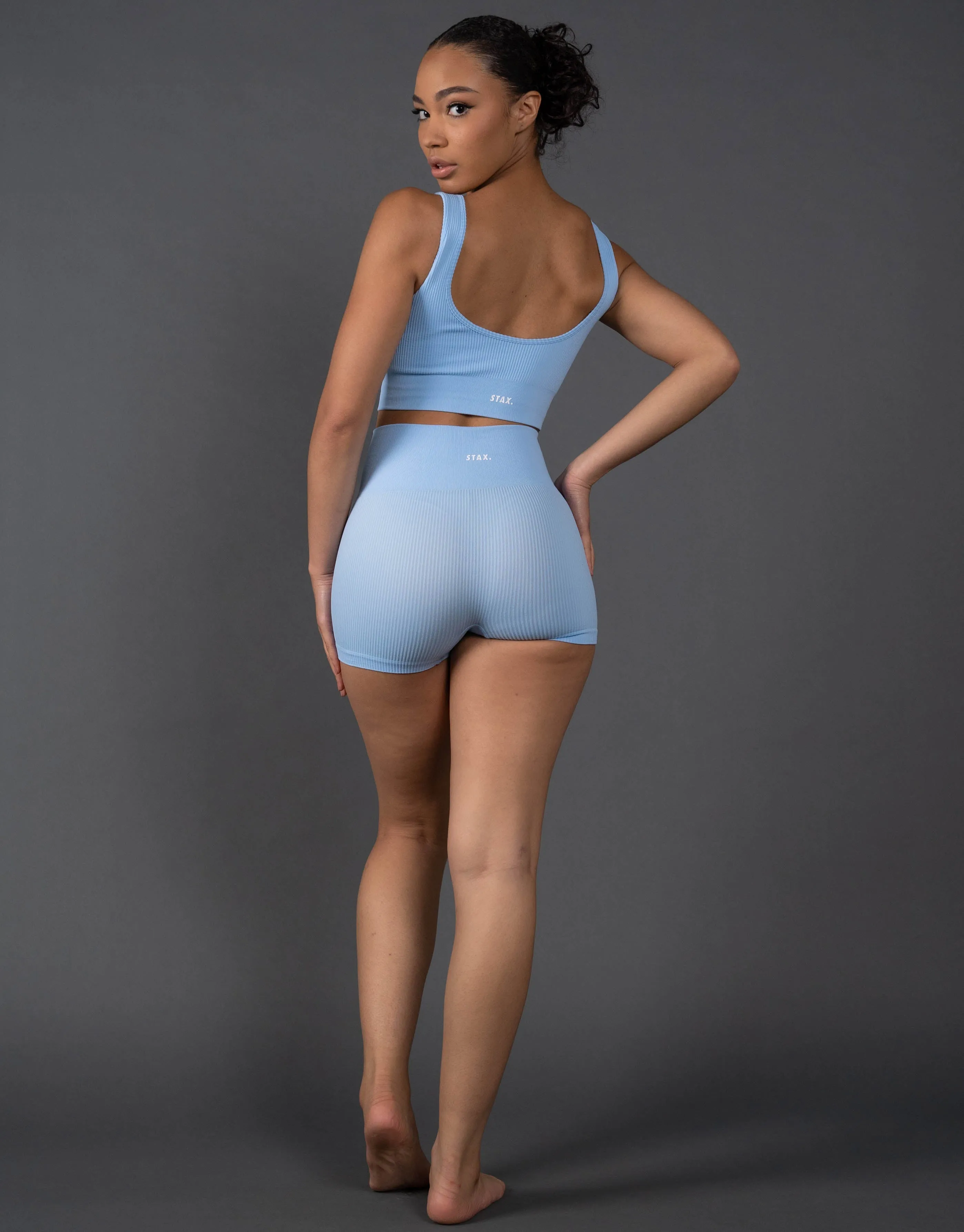 Premium Seamless Mini Lounge Shorts V5.1 - Baby Blue