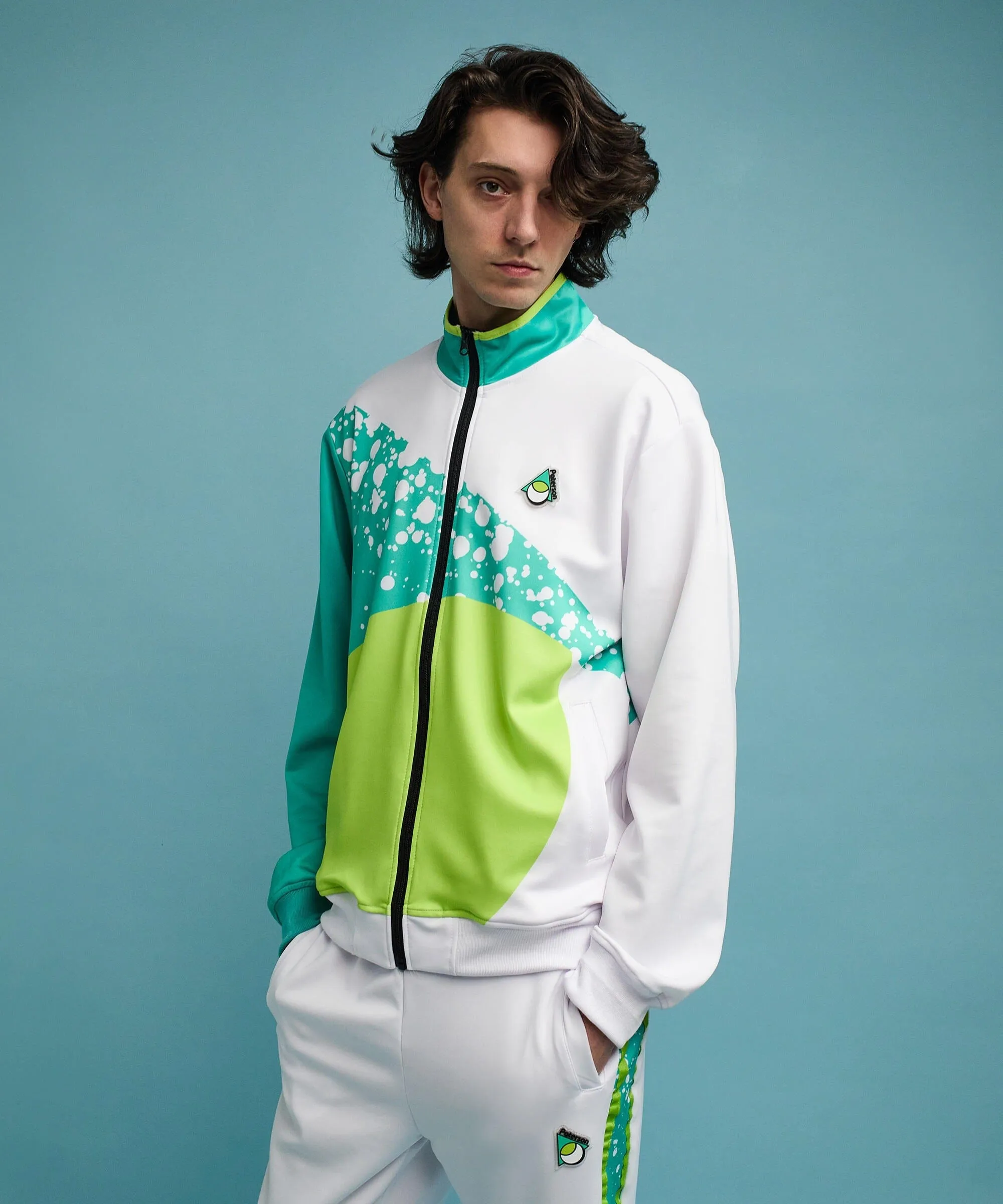 Roddick Track Jacket - White/Neon