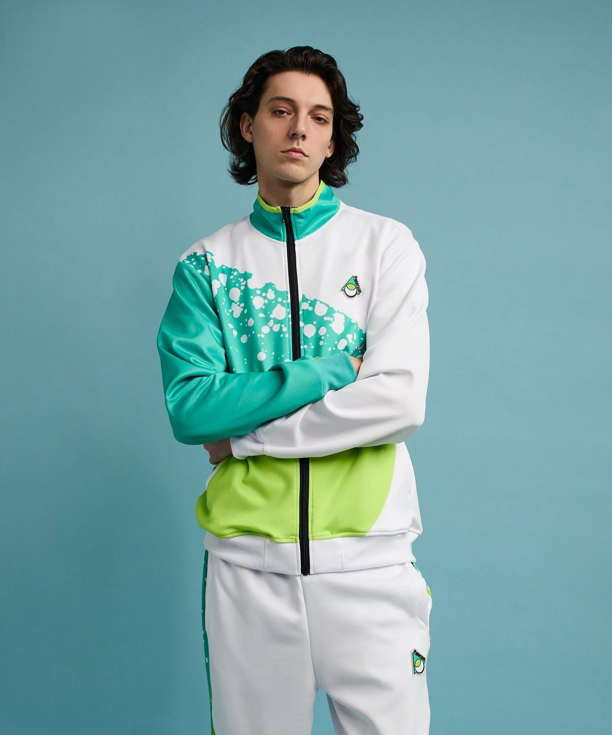 Roddick Track Jacket - White/Neon