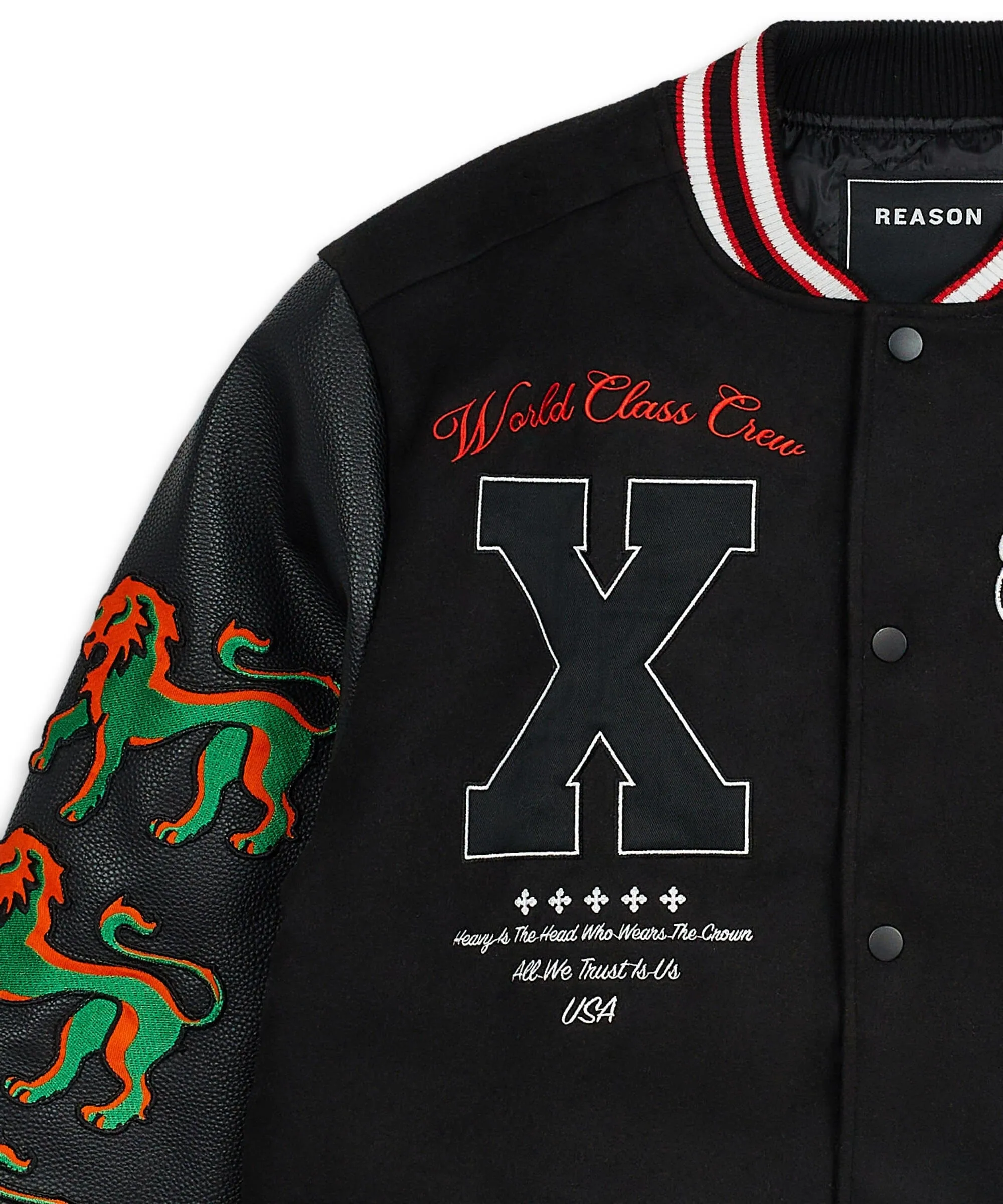 Self Made Varsity Jacket - Black